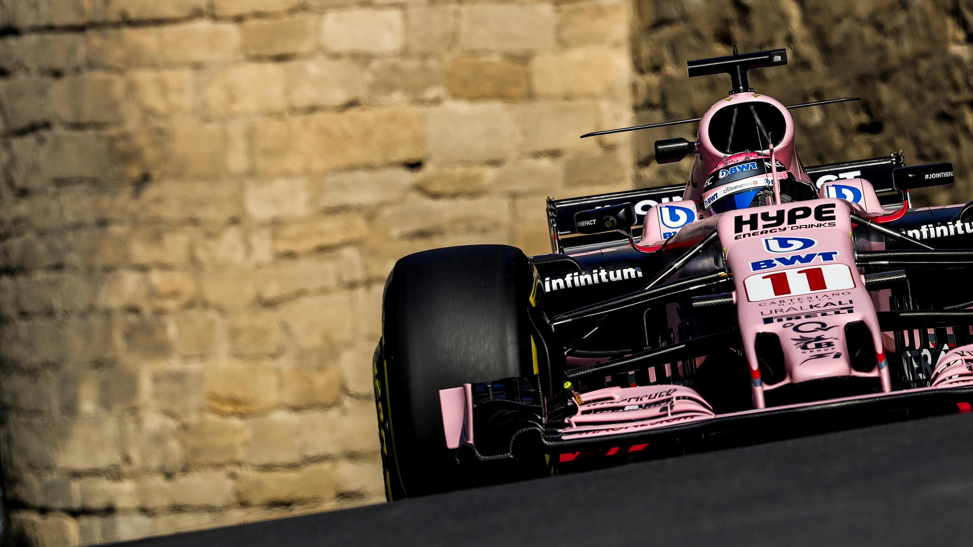 Sergio Perez (MEX) Force India VJM10 at Formula One World Championship, Rd8, Azerbaijan Grand Prix,