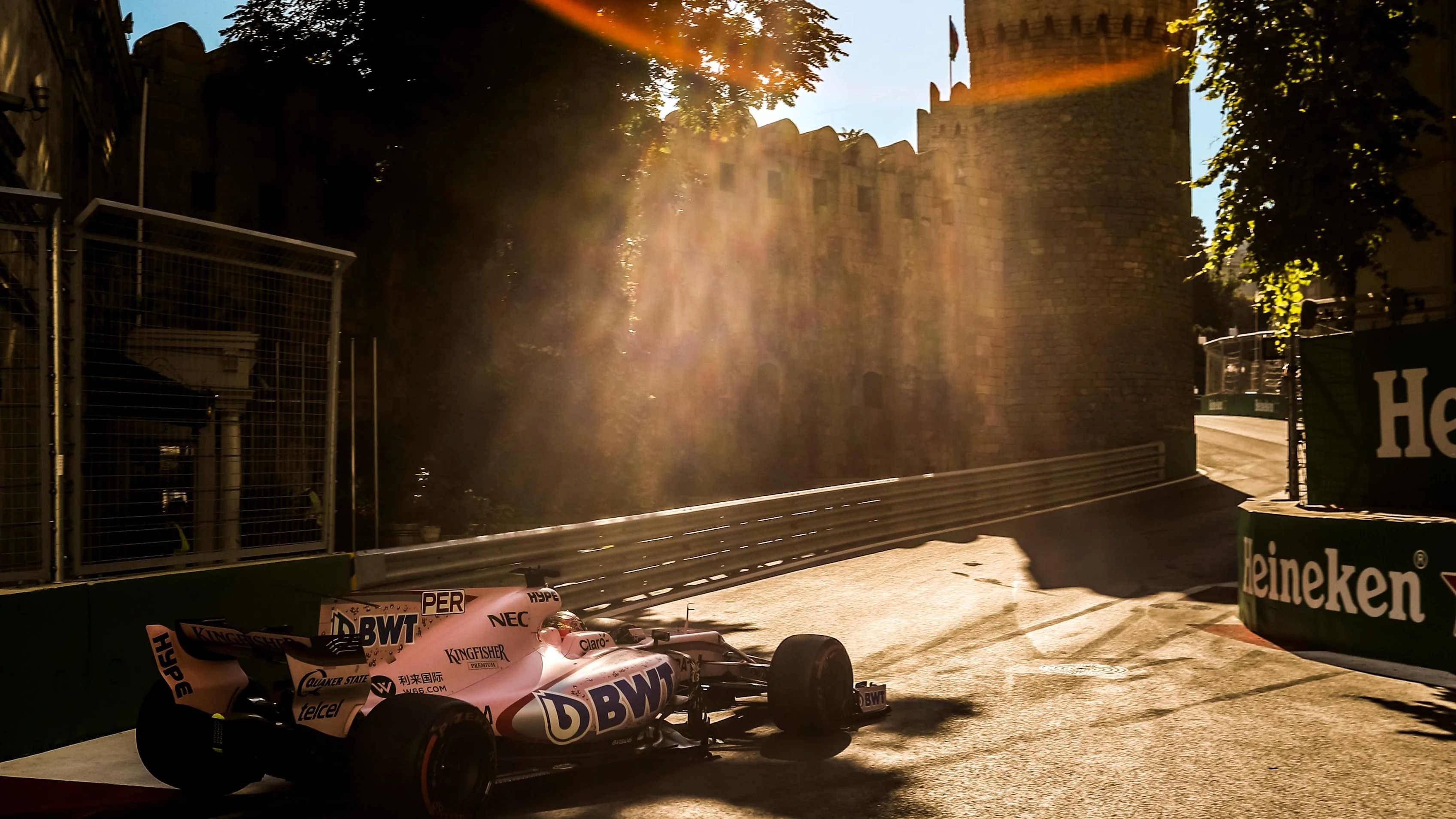 Sergio Perez (MEX) Force India VJM10 at Formula One World Championship, Rd8, Azerbaijan Grand Prix, Qualifying, Baku City Circuit, Baku, Azerbaijan, Saturday 24 June 2017. © Sutton Images
