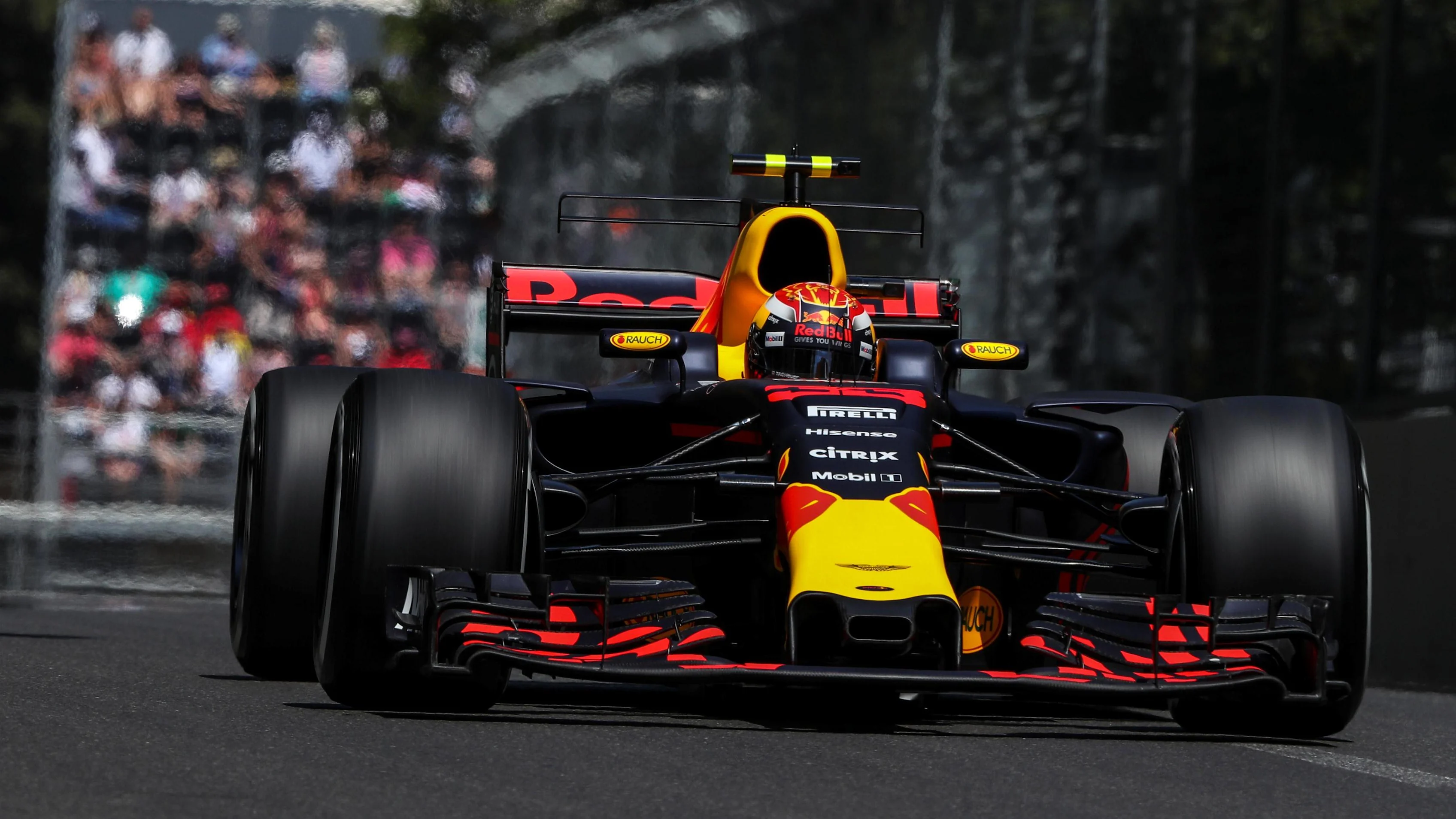 Max Verstappen (NED) Red Bull Racing RB13 at Formula One World Championship, Rd8, Azerbaijan Grand