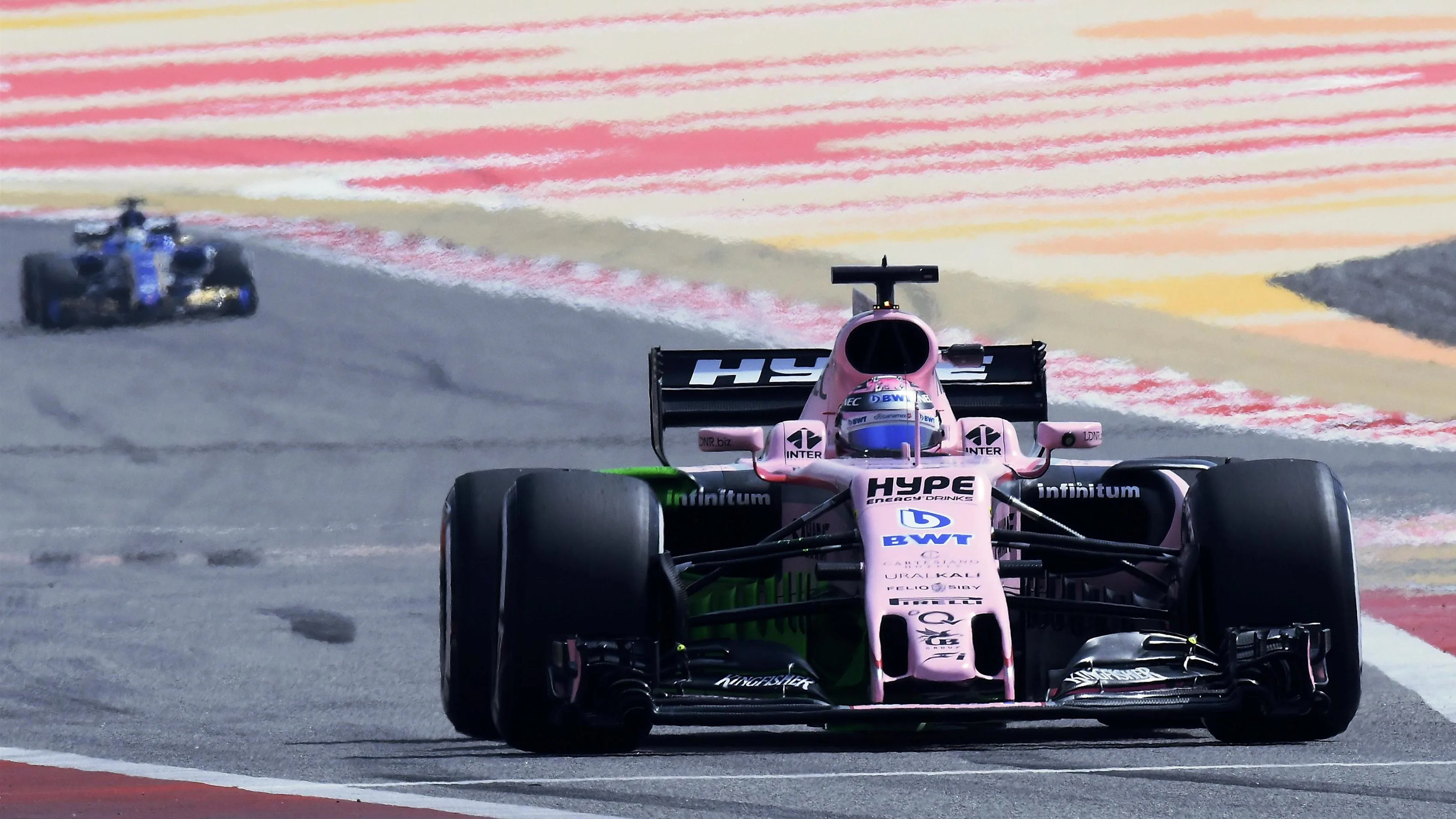 Sergio Perez (MEX) Force India VJM10 at Formula One World Championship, Rd3, Bahrain Grand Prix Practice, Bahrain International Circuit, Sakhir, Bahrain, Friday 14 April 2017. © Sutton Motorsport Images