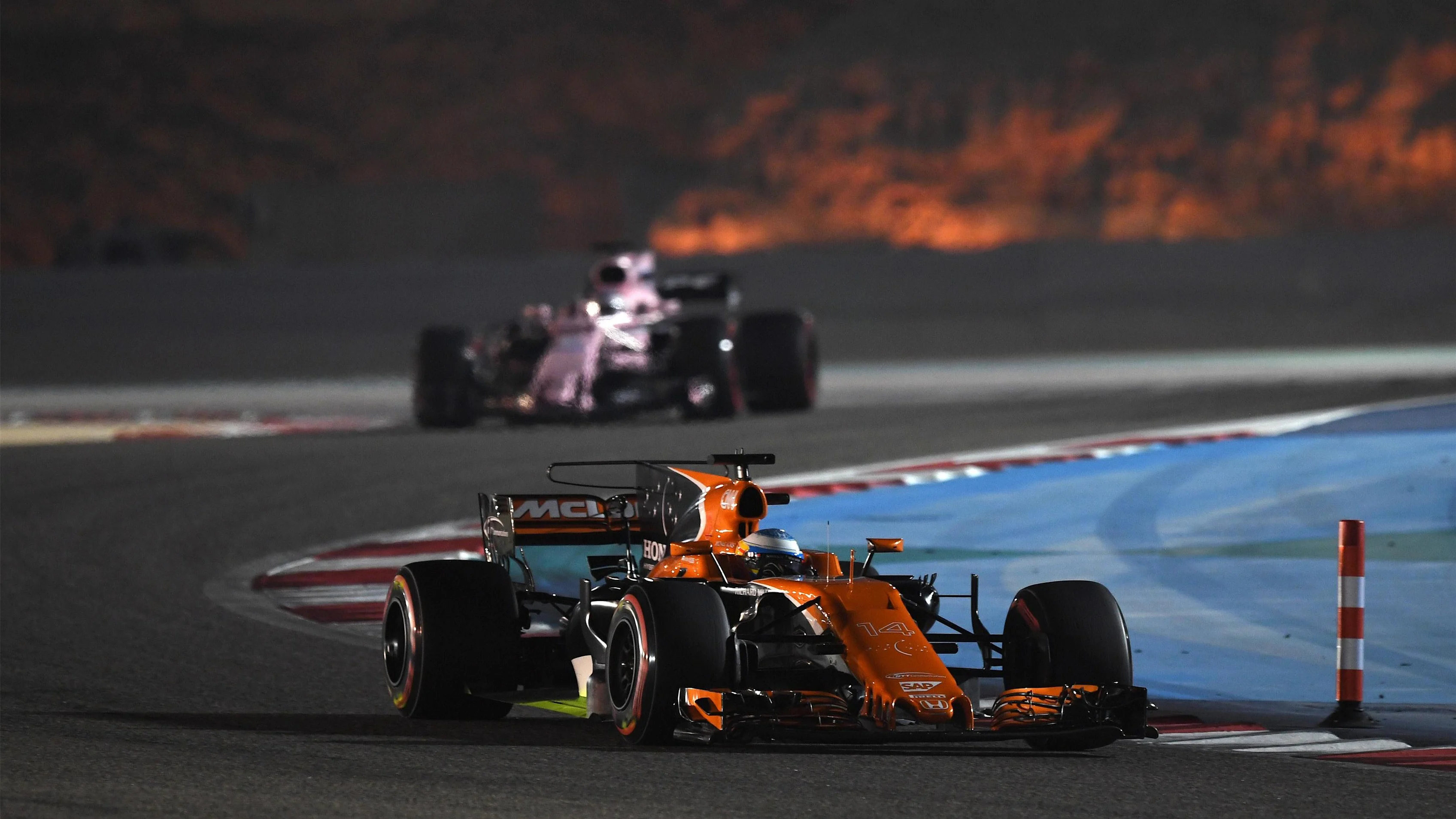 Fernando Alonso (ESP) McLaren MCL32 at Formula One World Championship, Rd3, Bahrain Grand Prix Practice, Bahrain International Circuit, Sakhir, Bahrain, Friday 14 April 2017. © Sutton Motorsport Images