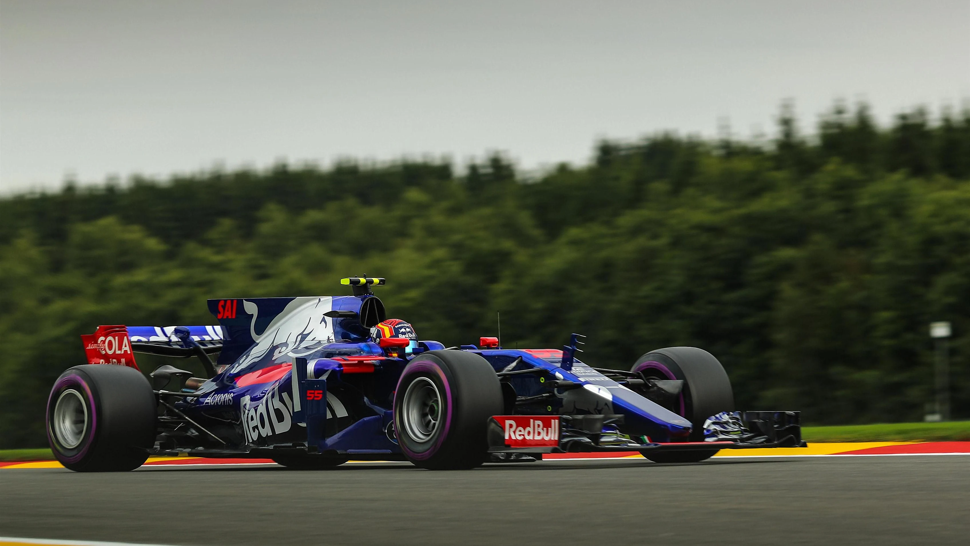 Carlos Sainz jr (ESP) Scuderia Toro Rosso STR12 at Formula One World Championship, Rd12, Belgian Grand Prix, Practice, Spa Francorchamps, Belgium, Friday 25 August 2017. © Kym Illman/Sutton Images