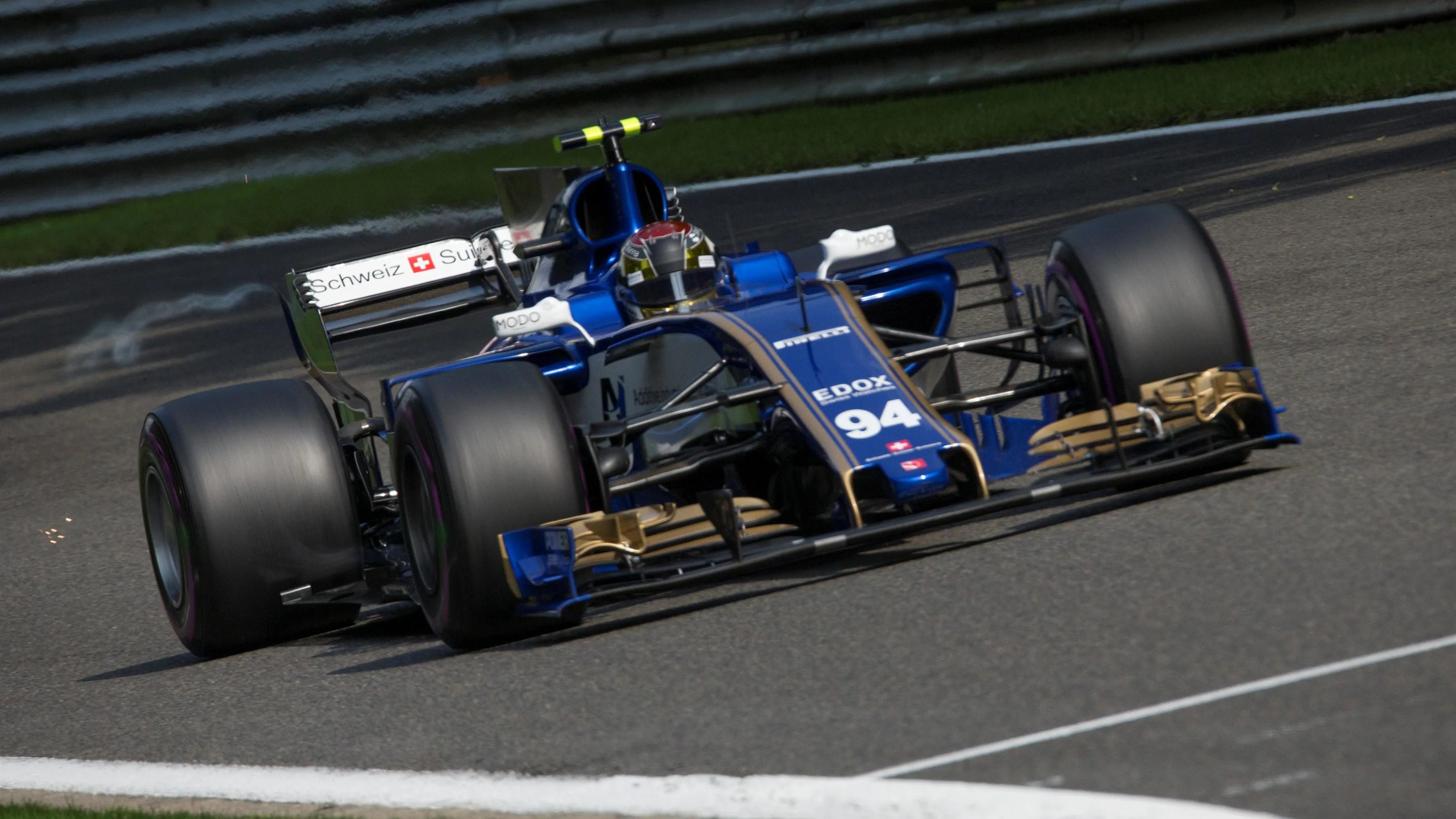 Pascal Wehrlein (GER) Sauber C36 at Formula One World Championship, Rd12, Belgian Grand Prix, Qualifying, Spa Francorchamps, Belgium, Saturday 26 August 2017. © Sutton Images