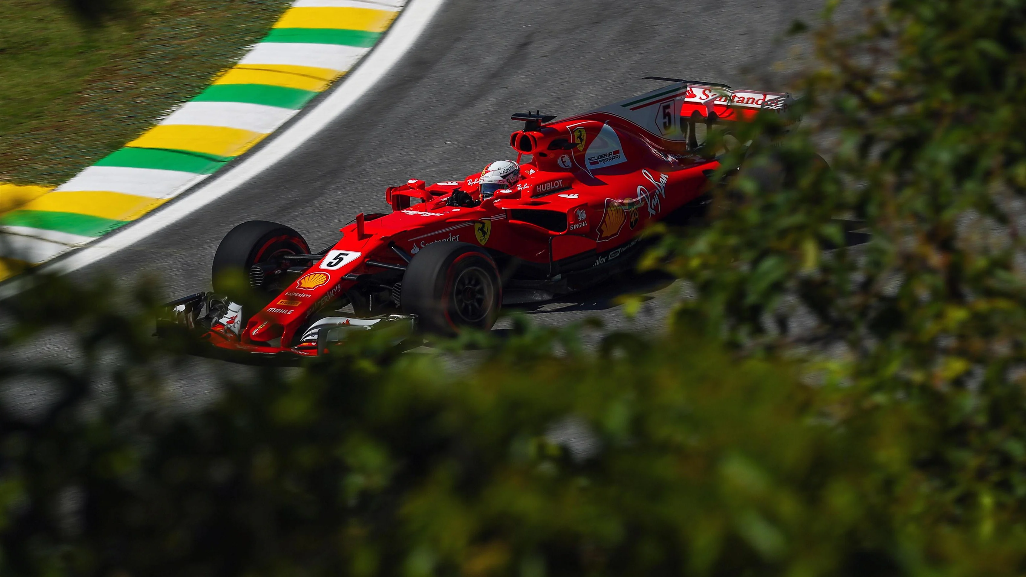 Sebastian Vettel (GER) Ferrari SF70-H at Formula One World Championship, Rd19, Brazilian Grand Prix, Practice, Interlagos, Sao Paulo, Brazil, Friday 10 November 2017. © Kym Illman/Sutton Images