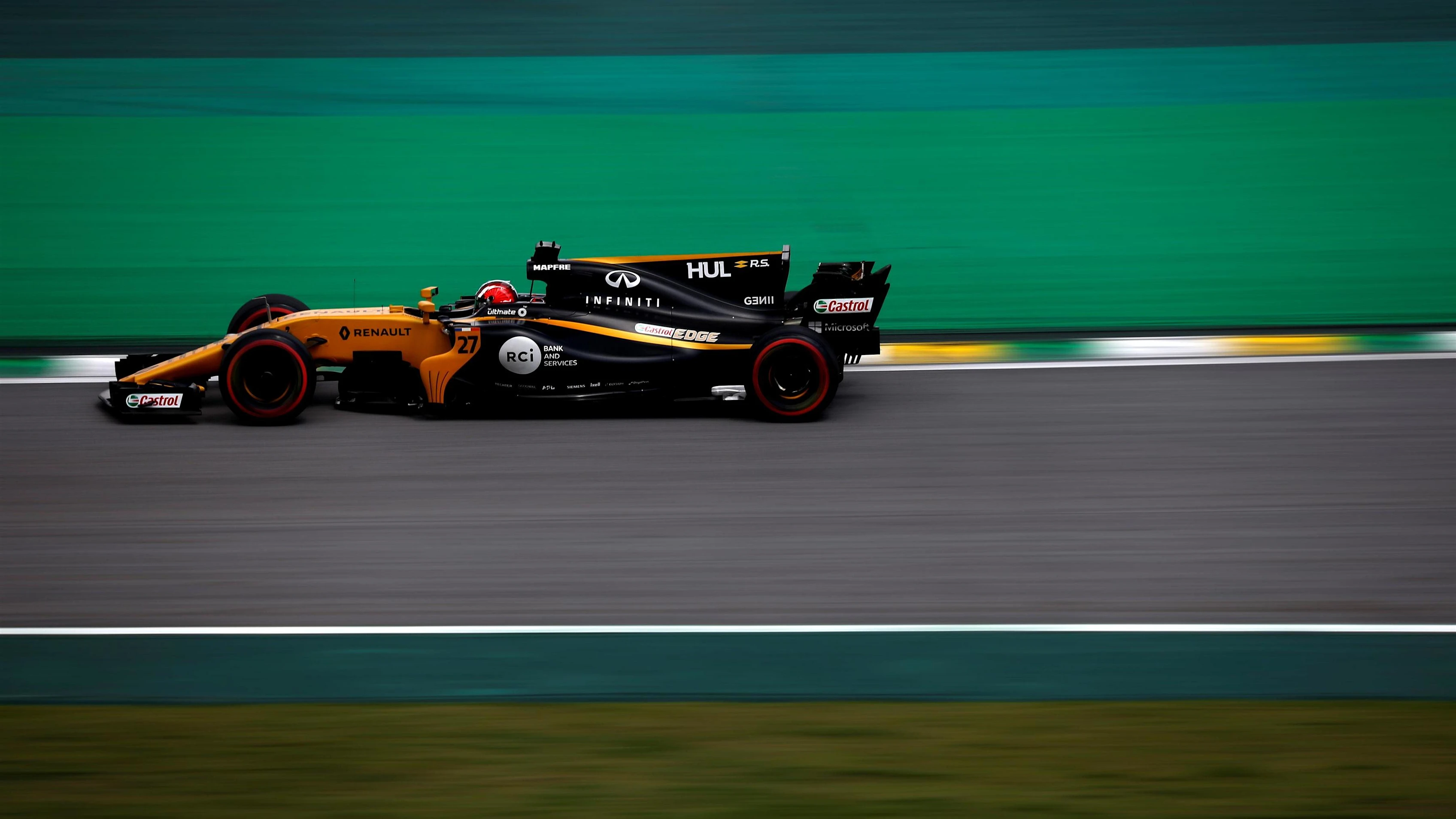 Nico Hulkenberg (GER) Renault Sport F1 Team RS17 at Formula One World Championship, Rd19, Brazilian Grand Prix, Practice, Interlagos, Sao Paulo, Brazil, Friday 10 November 2017. © Manuel Goria/Sutton Images