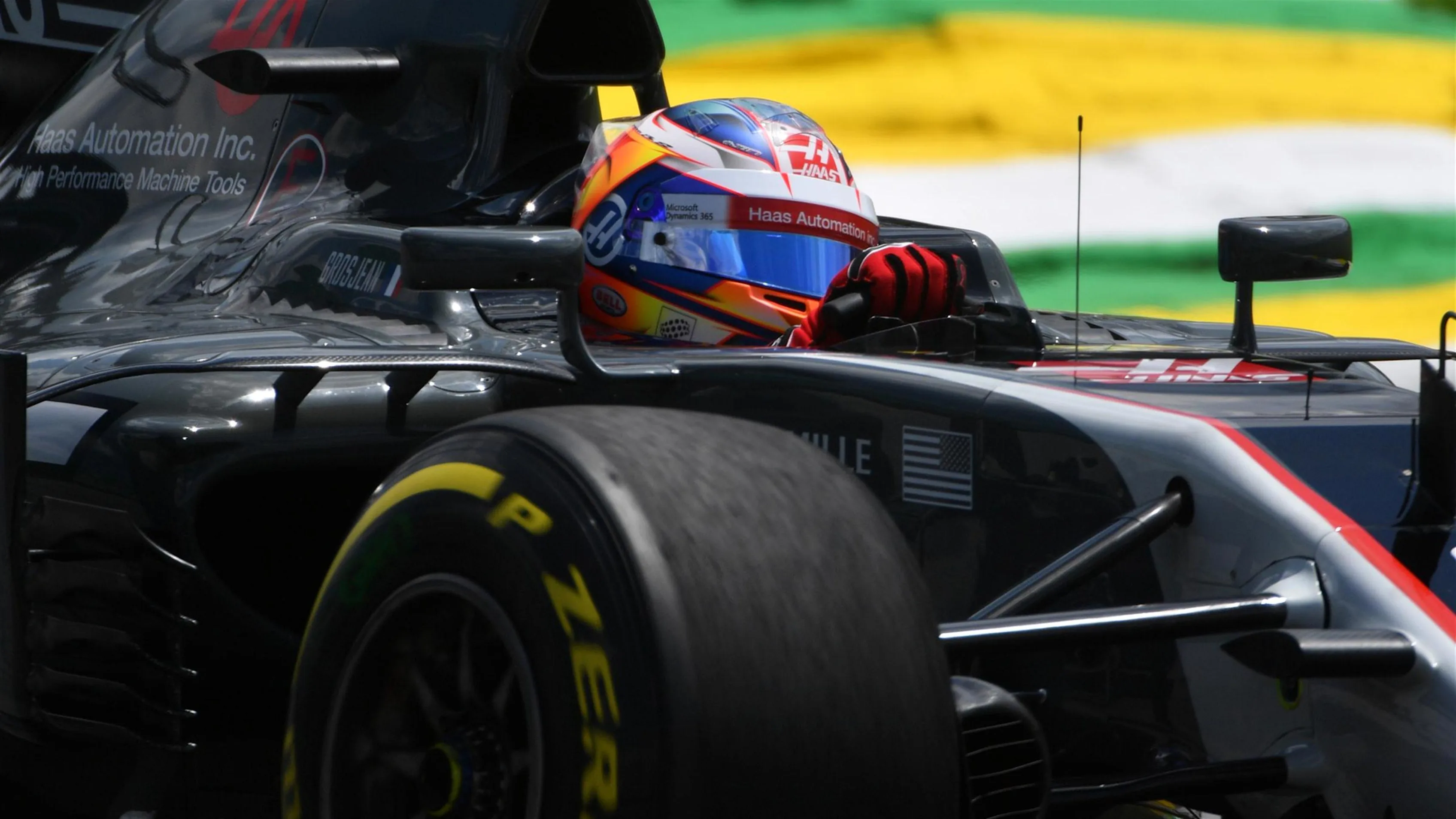 Romain Grosjean (FRA) Haas VF-17 at Formula One World Championship, Rd19, Brazilian Grand Prix, Practice, Interlagos, Sao Paulo, Brazil, Friday 10 November 2017. © Mark Sutton/Sutton Images