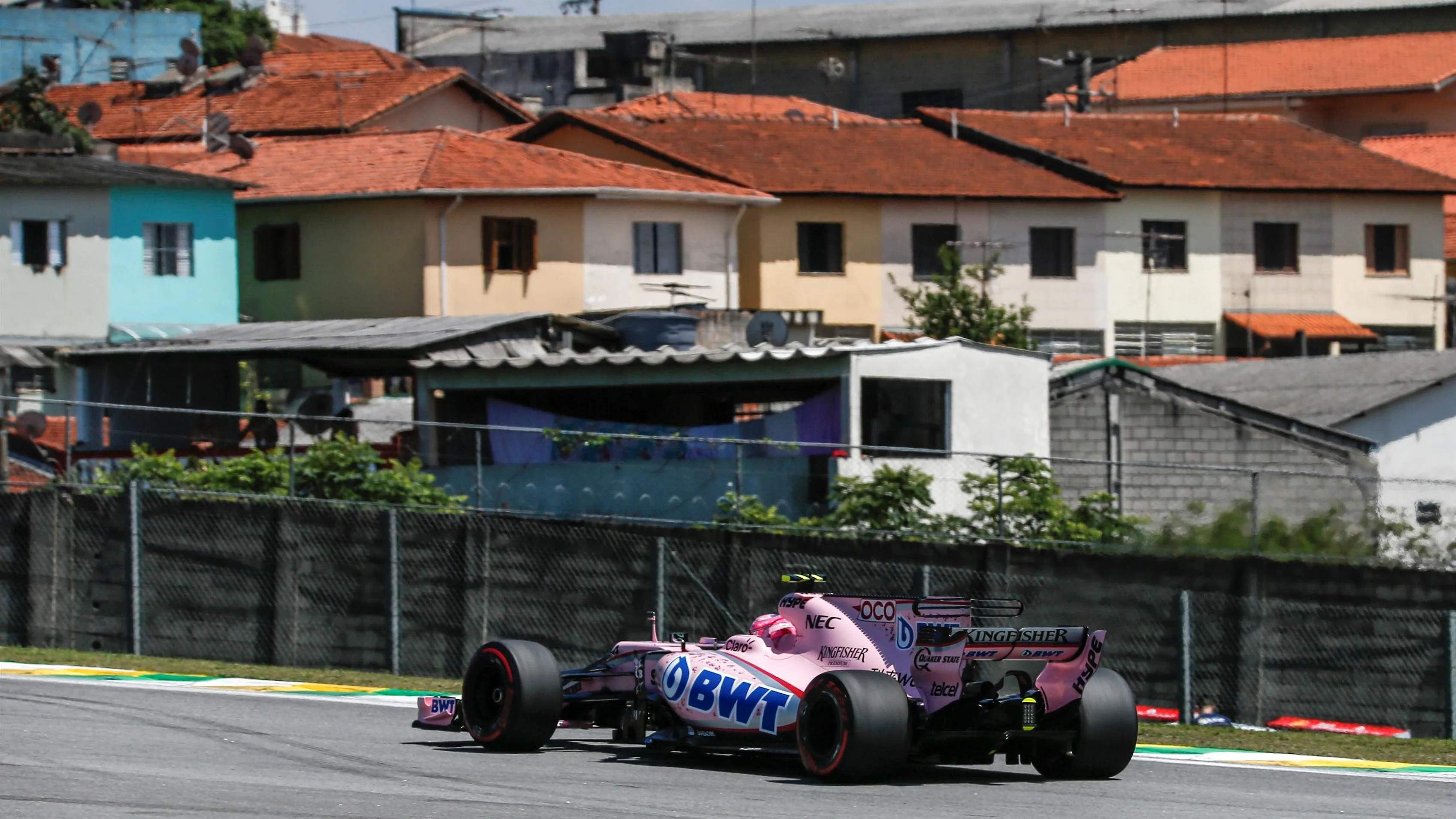 Esteban Ocon (FRA) Force India VJM10 at Formula One World Championship, Rd19, Brazilian Grand Prix,