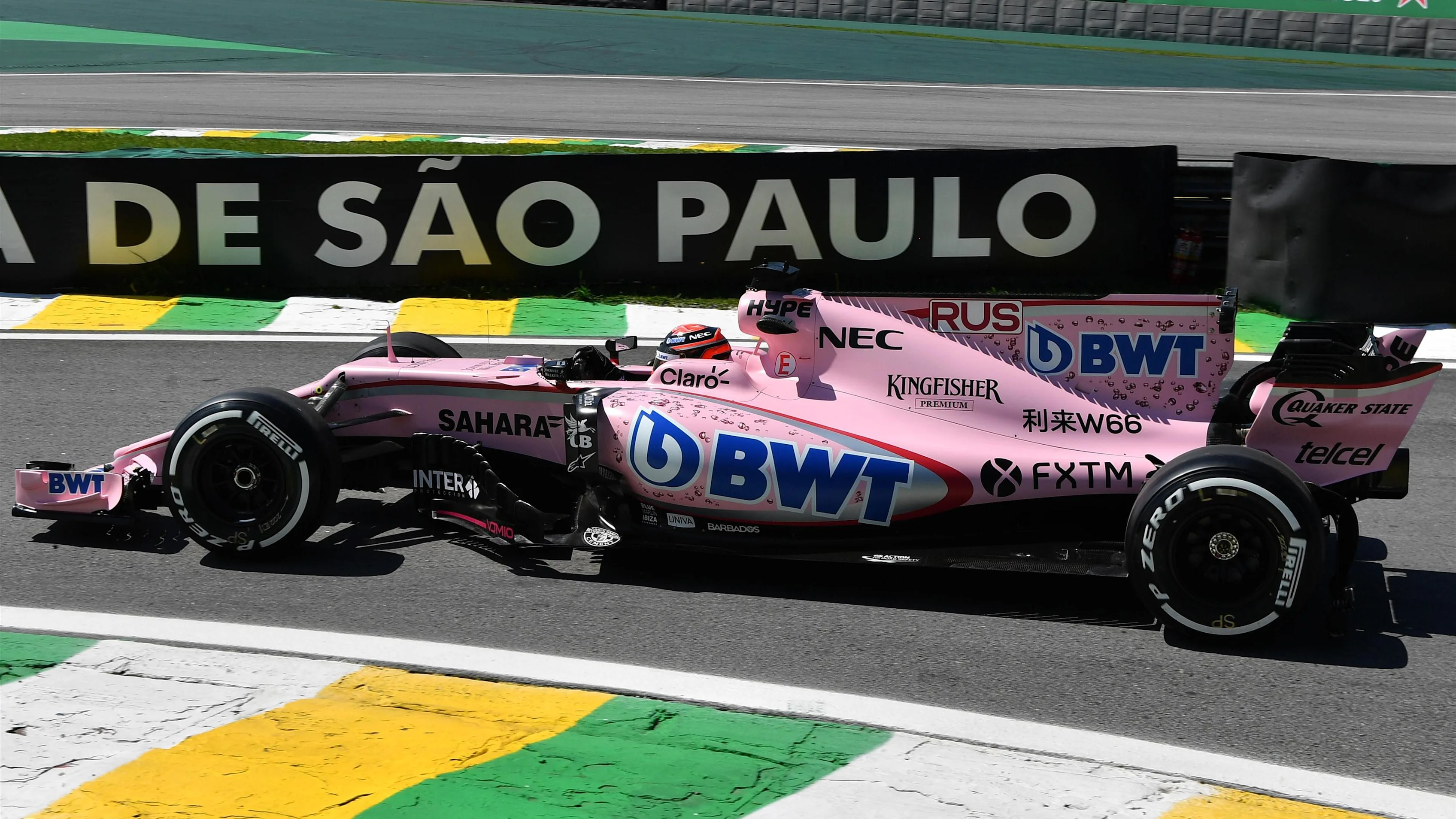 George Russell (GBR) Force India VJM10 at Formula One World Championship, Rd19, Brazilian Grand