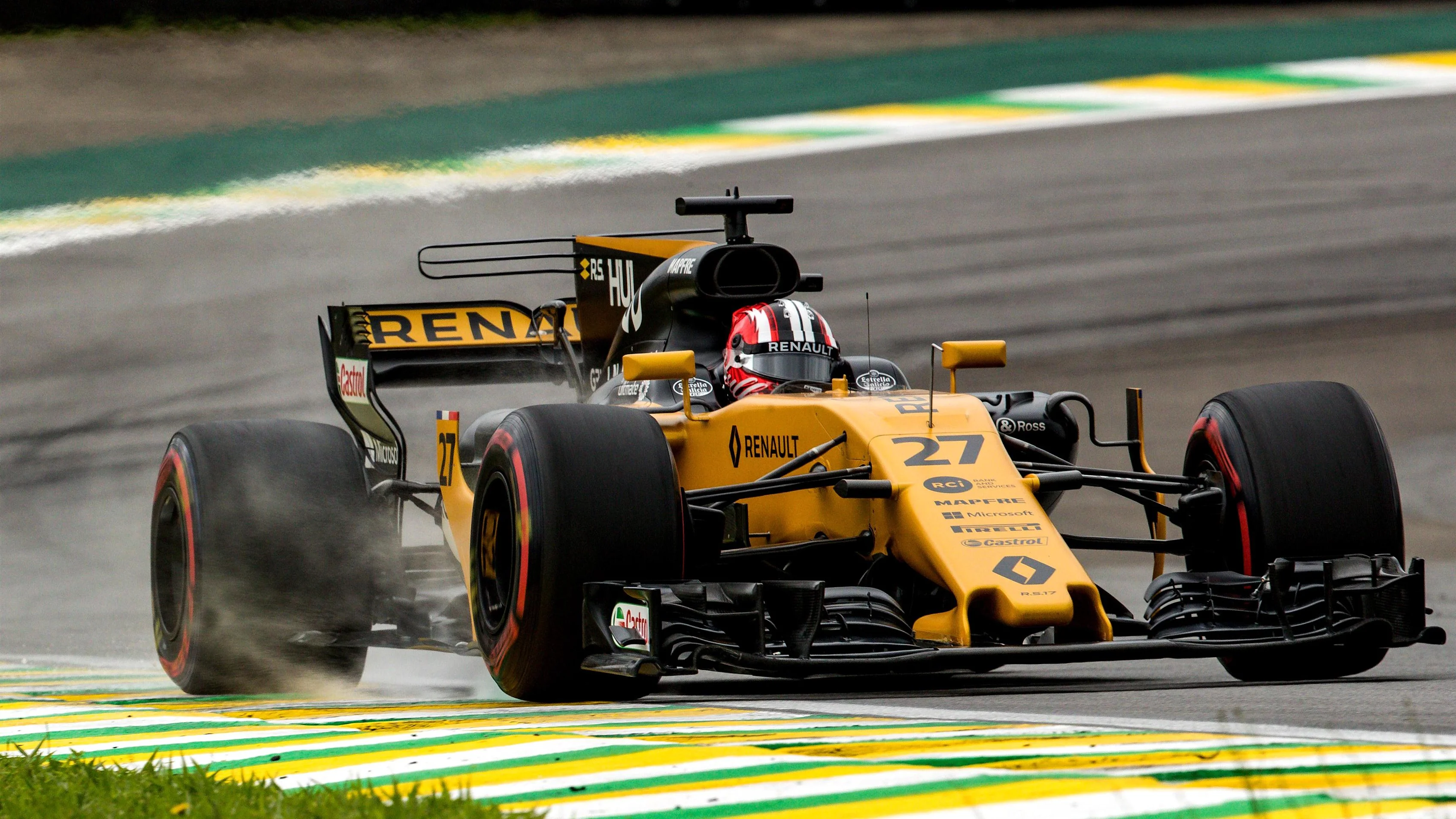 Nico Hulkenberg (GER) Renault Sport F1 Team RS17 at Formula One World Championship, Rd19, Brazilian Grand Prix, Qualifying, Interlagos, Sao Paulo, Brazil, Saturday 11 November 2017. © Kym Illman/Sutton Images