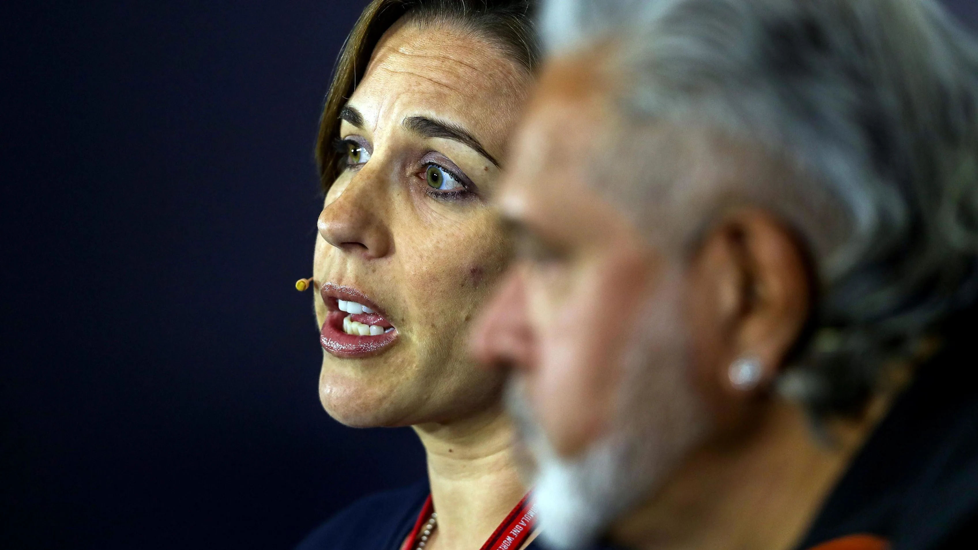 Claire Williams (GBR) Williams Deputy Team Principal in the Press Conference at Formula One World