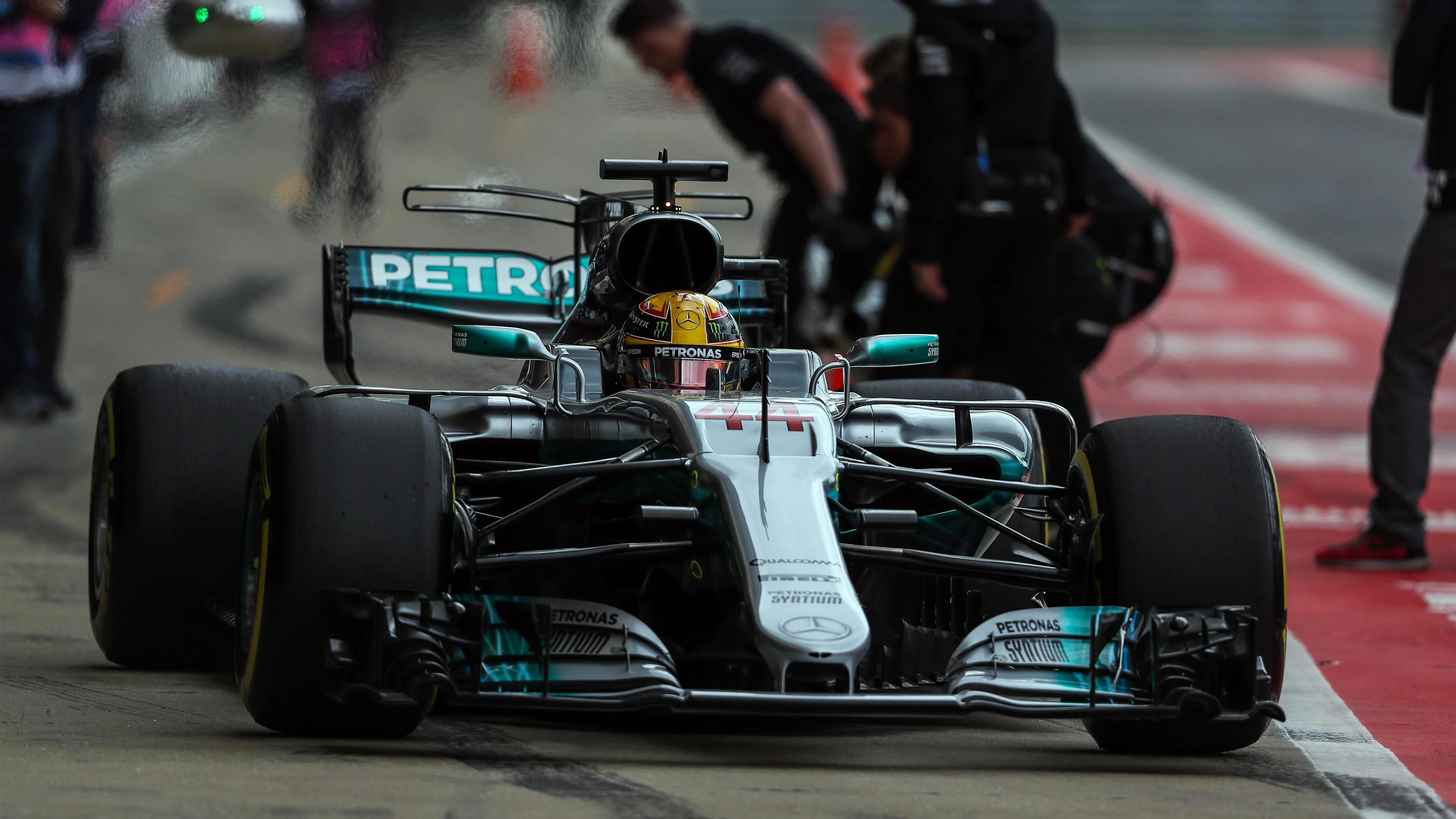 Lewis Hamilton (GBR) Mercedes-Benz F1 W08 Hybrid at Formula One World Championship, Rd10, British
