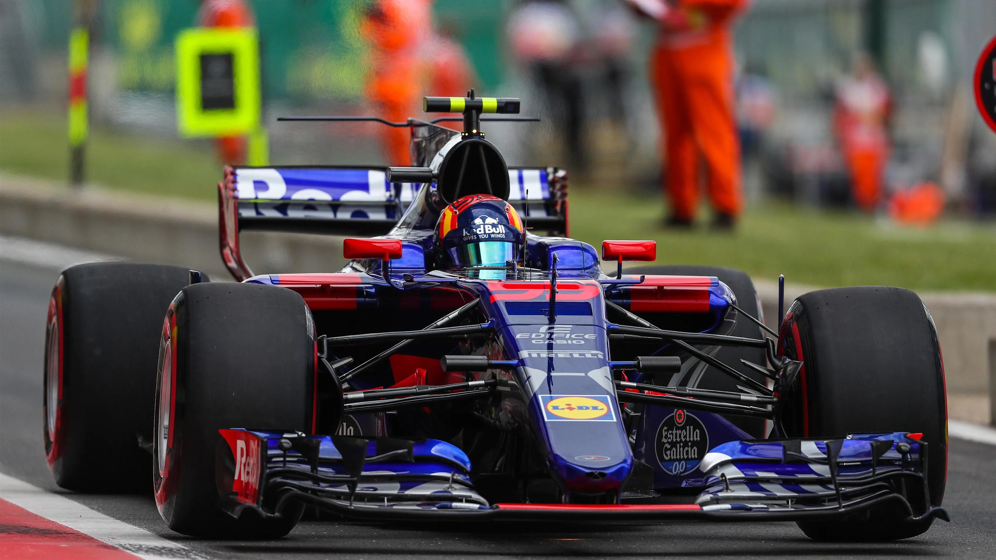 Carlos Sainz jr (ESP) Scuderia Toro Rosso STR12 at Formula One World Championship, Rd10, British Grand Prix, Practice, Silverstone, England, Friday 14 July 2017. © Sutton Images