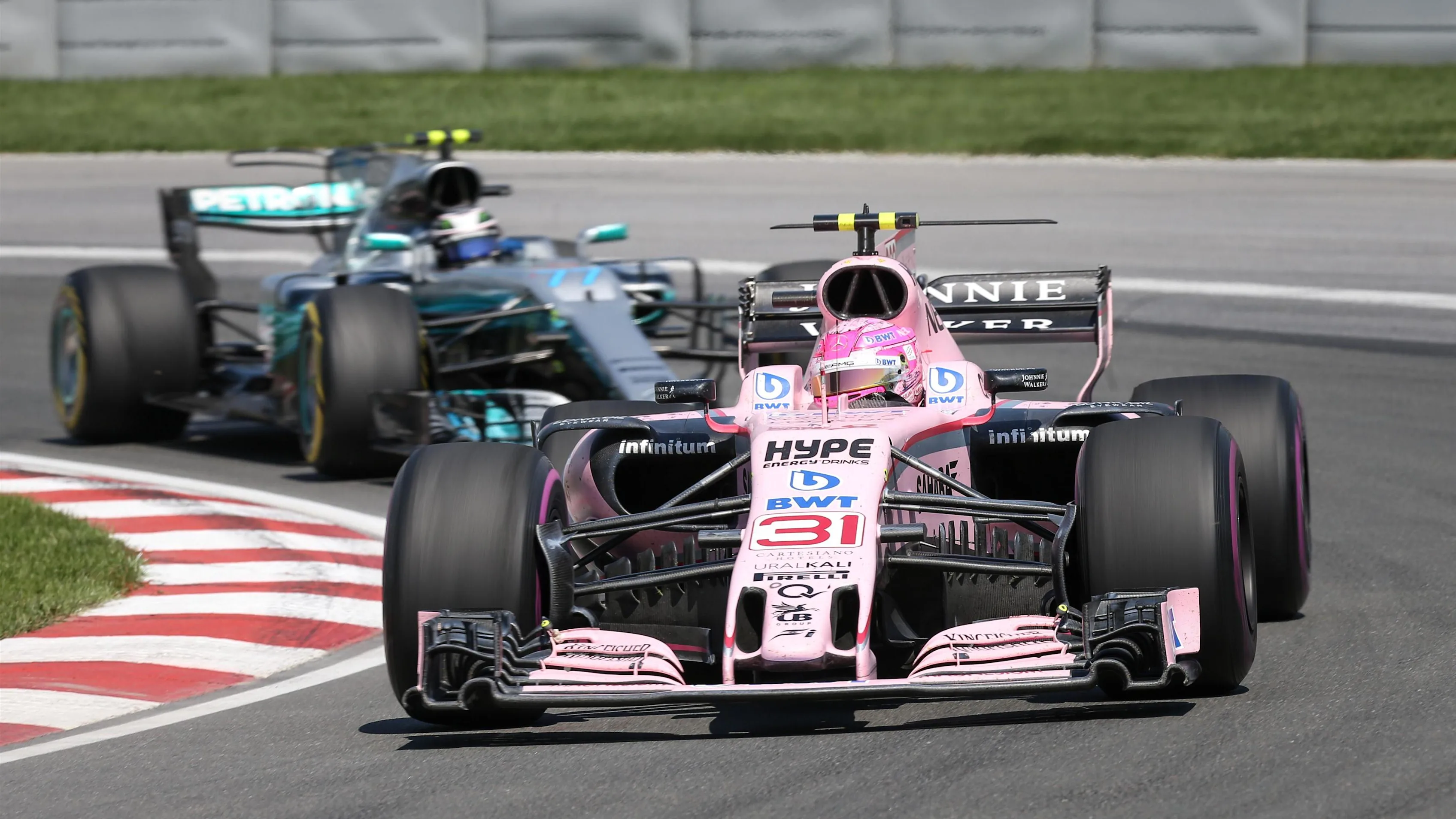 Esteban Ocon (FRA) Force India VJM10 at Formula One World Championship, Rd7, Canadian Grand Prix,
