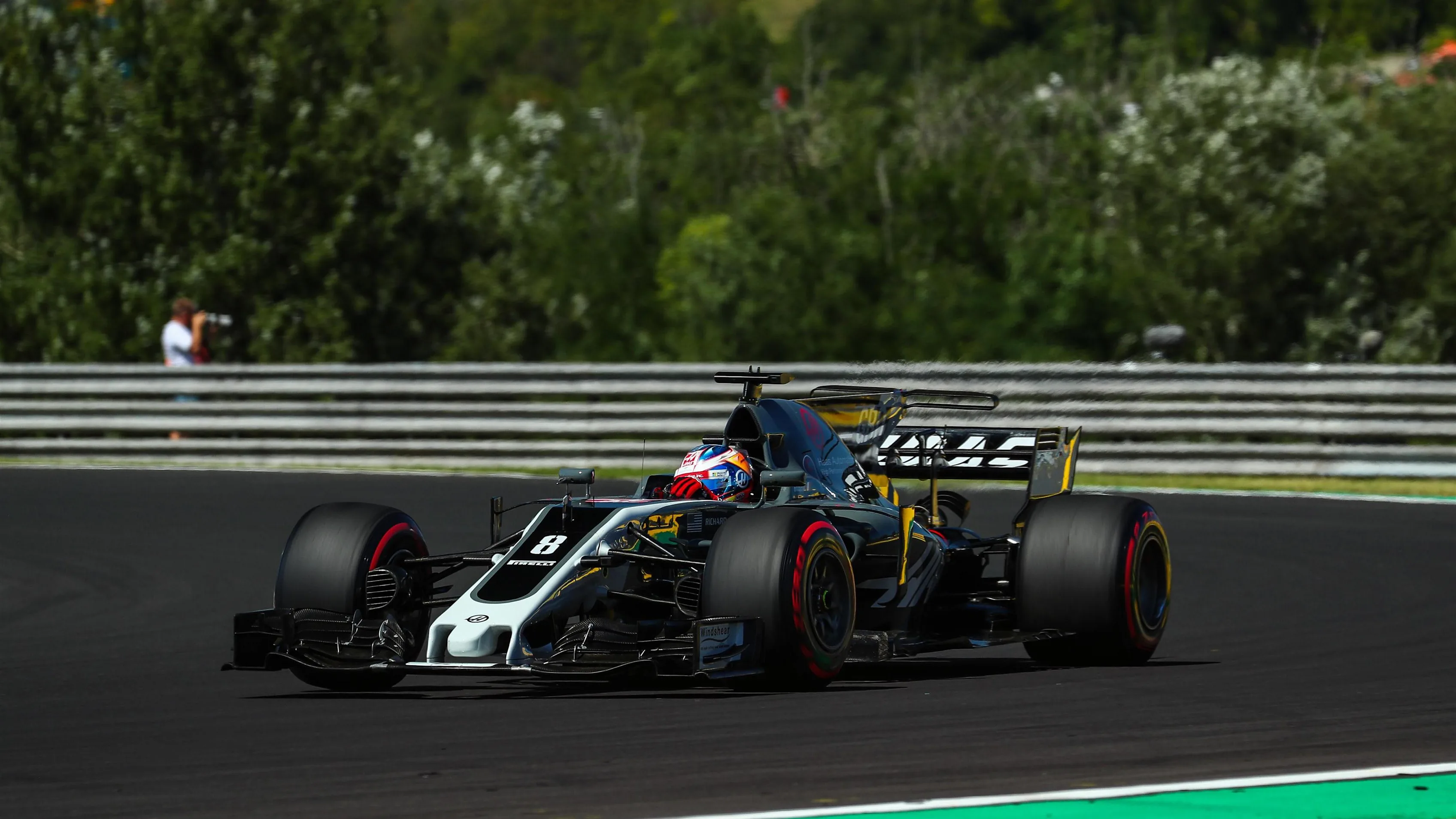 Romain Grosjean (FRA) Haas VF-17 at Formula One World Championship, Rd11, Hungarian Grand Prix, Qualifying, Hungaroring, Hungary, Saturday 29 July 2017. © Sutton Images