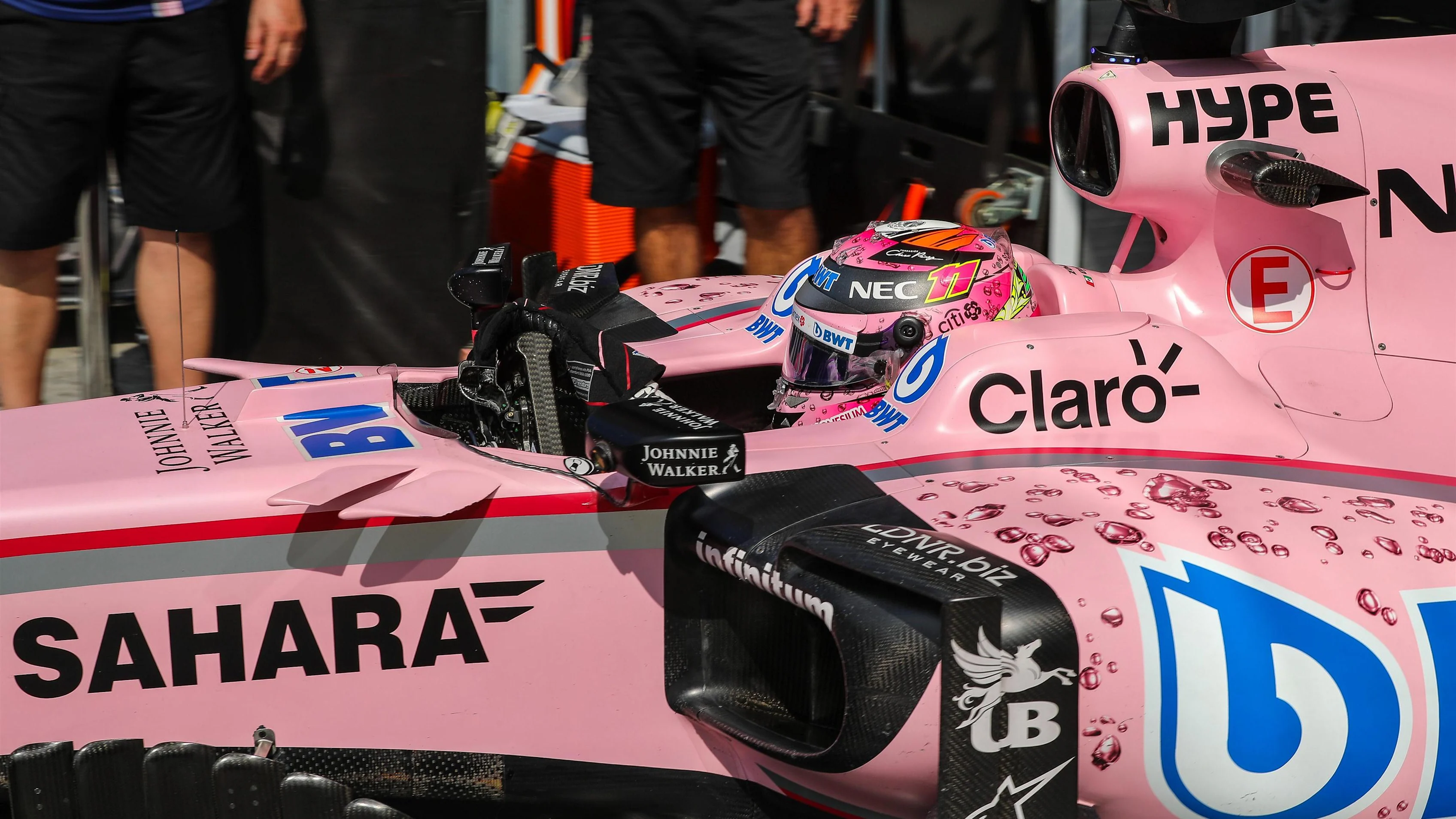 Sergio Perez (MEX) Force India VJM10 at Formula One World Championship, Rd13, Italian Grand Prix, Practice, Monza, Italy, Friday 1 September 2017. © Sutton Images