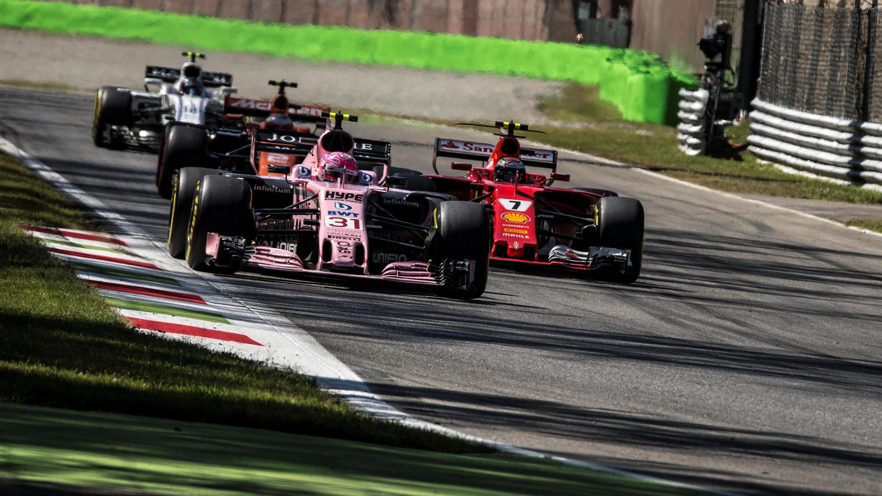 Esteban Ocon (FRA) Force India VJM10 at Formula One World Championship, Rd13, Italian Grand Prix,