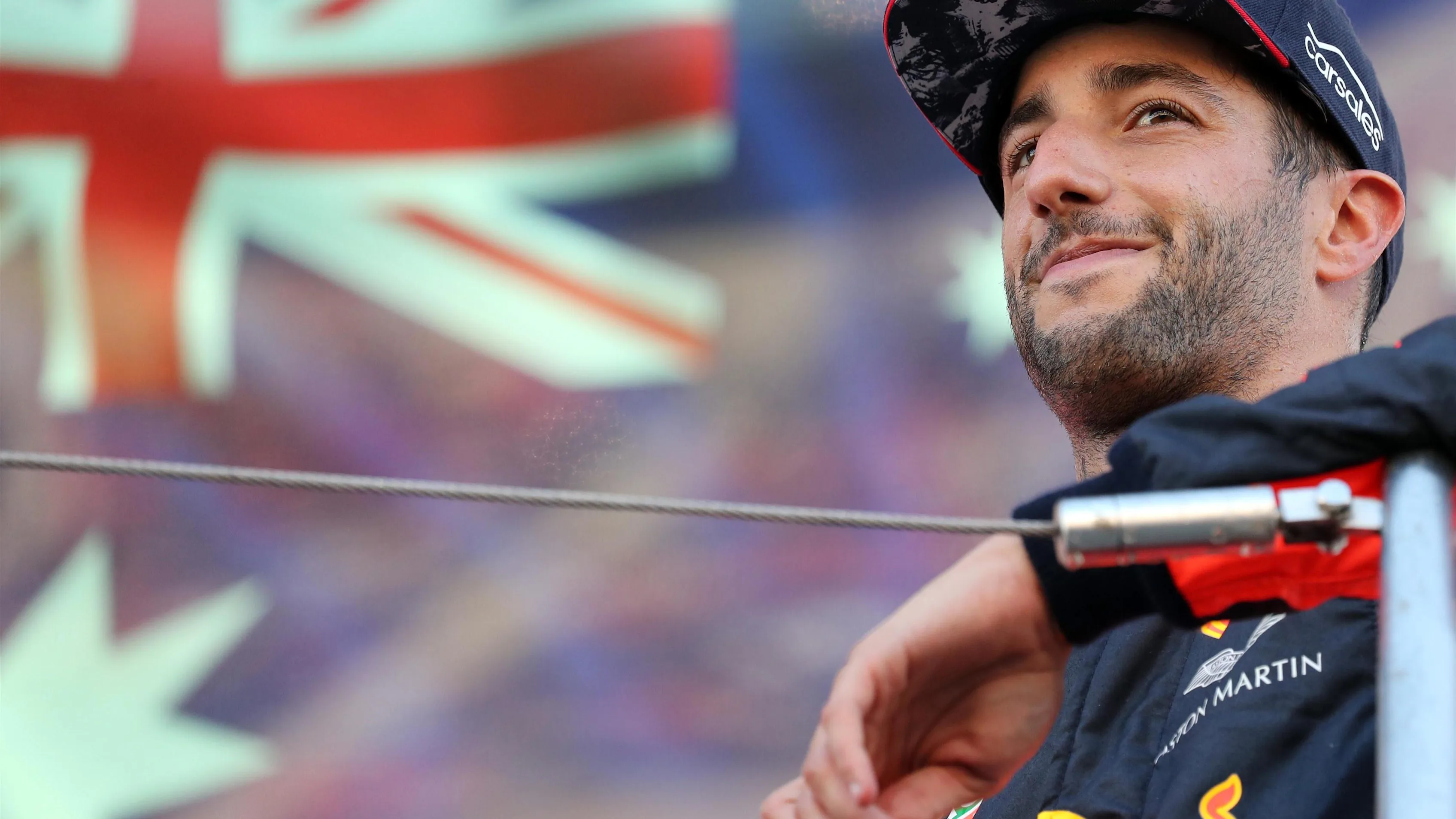 Daniel Ricciardo (AUS) Red Bull Racing celebrates on the podium at Formula One World Championship, Rd16, Japanese Grand Prix, Race, Suzuka, Japan, Sunday 8 October 2017. © Kym Illman/Sutton Images