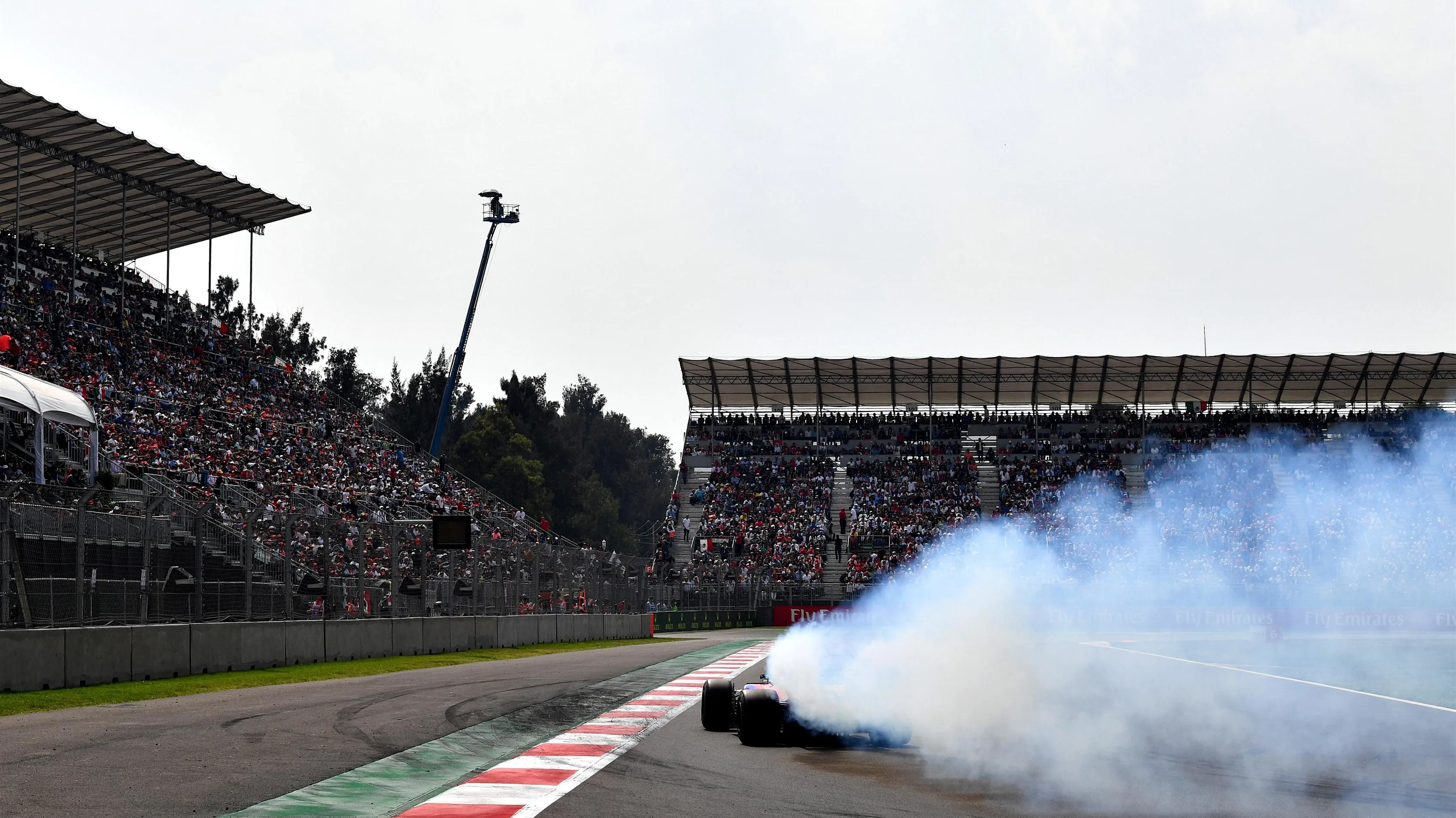 Brendon Hartley (NZL) Scuderia Toro Rosso STR12 retires from the race with engine failure at Formula One World Championship, Rd18, Mexican Grand Prix, Race, Circuit Hermanos Rodriguez, Mexico City, Mexico, Sunday 29 October 2017. © Mark Sutton/Sutton Imag