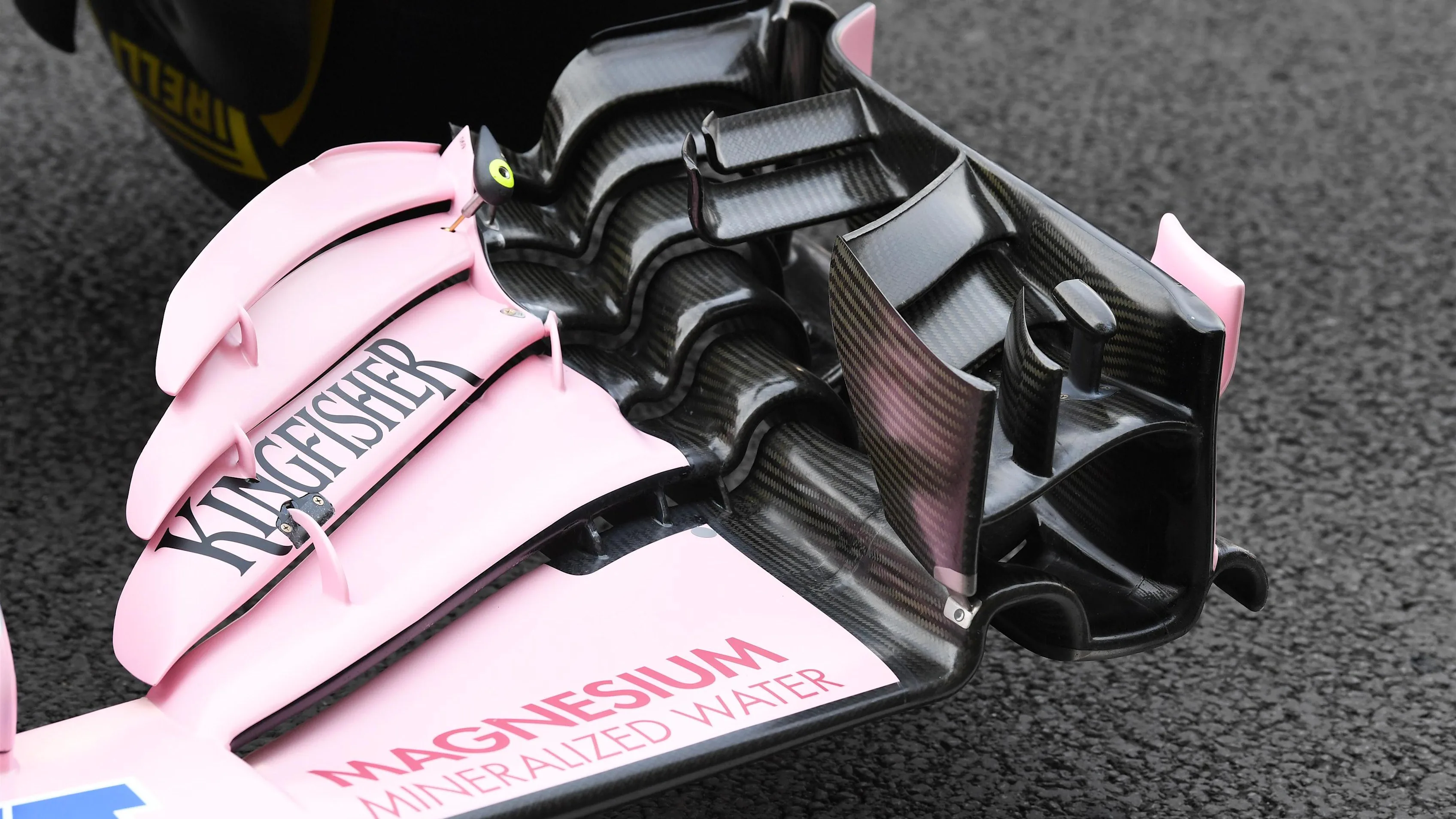 Force India VJM10 front wing detail at Formula One World Championship, Rd18, Mexican Grand Prix, Preparations, Circuit Hermanos Rodriguez, Mexico City, Mexico, Thursday 26 October 2017. © Mark Sutton/Sutton Images