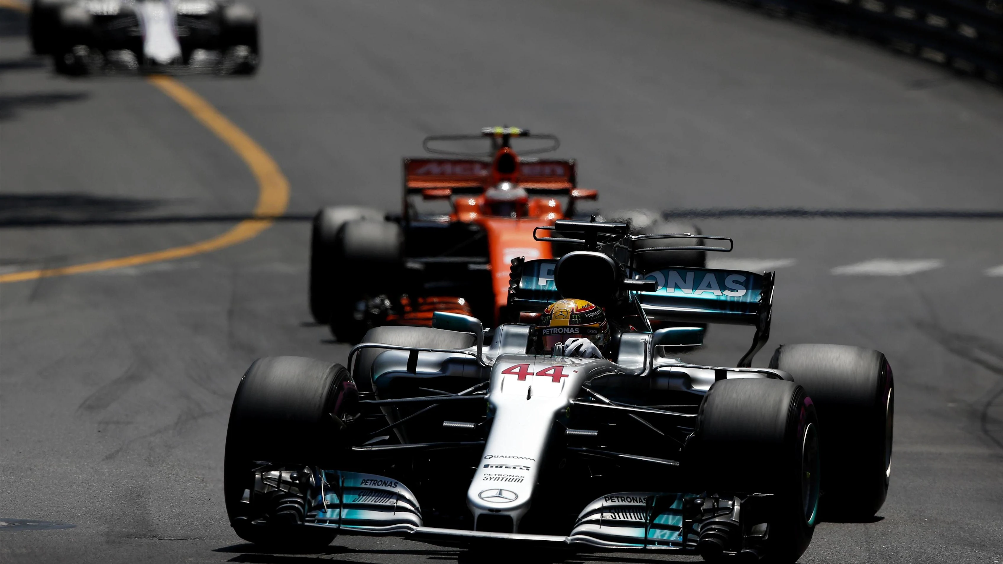 Lewis Hamilton (GBR) Mercedes-Benz F1 W08 Hybrid at Formula One World Championship, Rd6, Monaco Grand Prix, Race, Monte-Carlo, Monaco, Sunday 28 May 2017. © Sutton Images