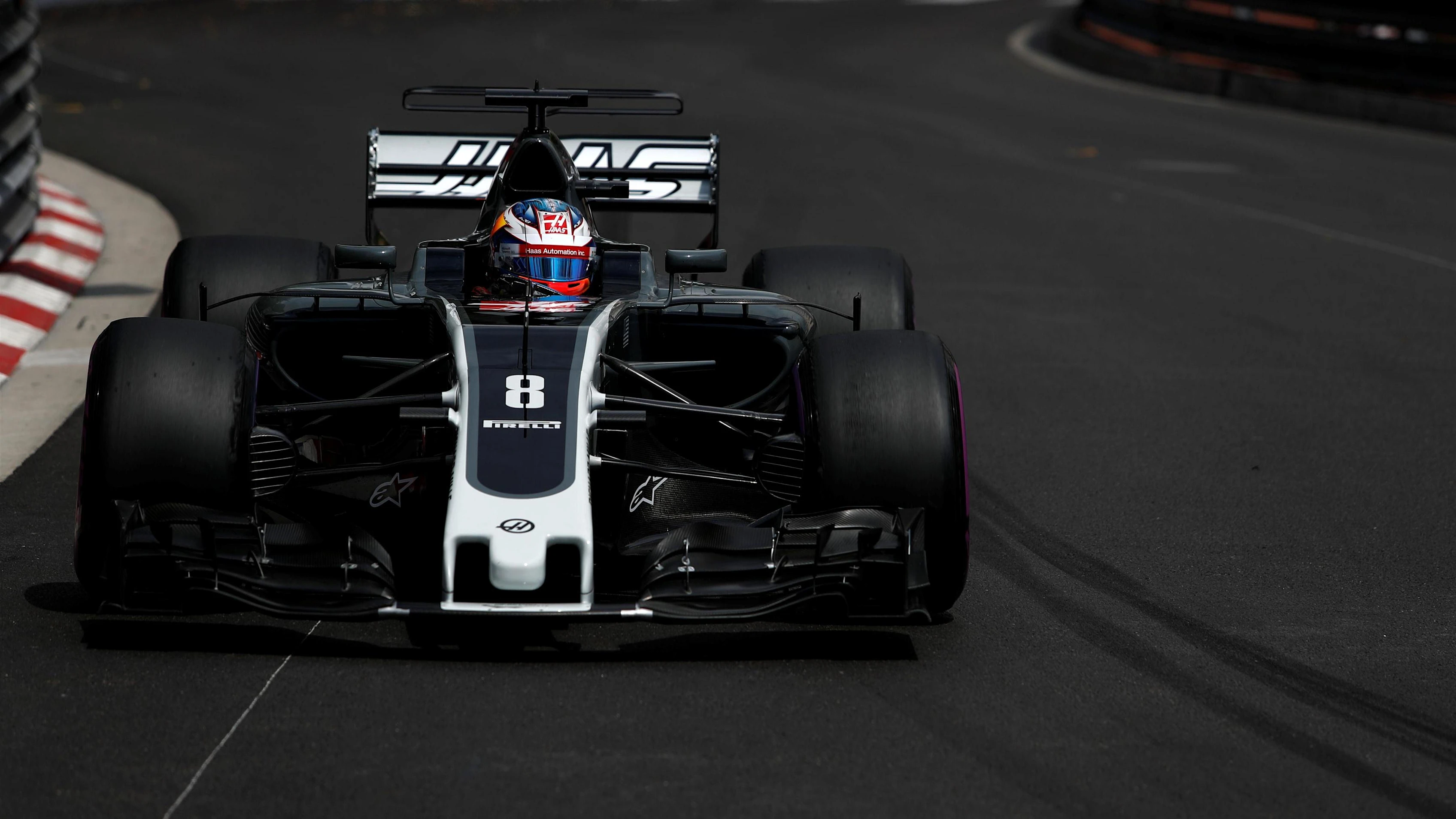 Romain Grosjean (FRA) Haas VF-17 at Formula One World Championship, Rd6, Monaco Grand Prix,