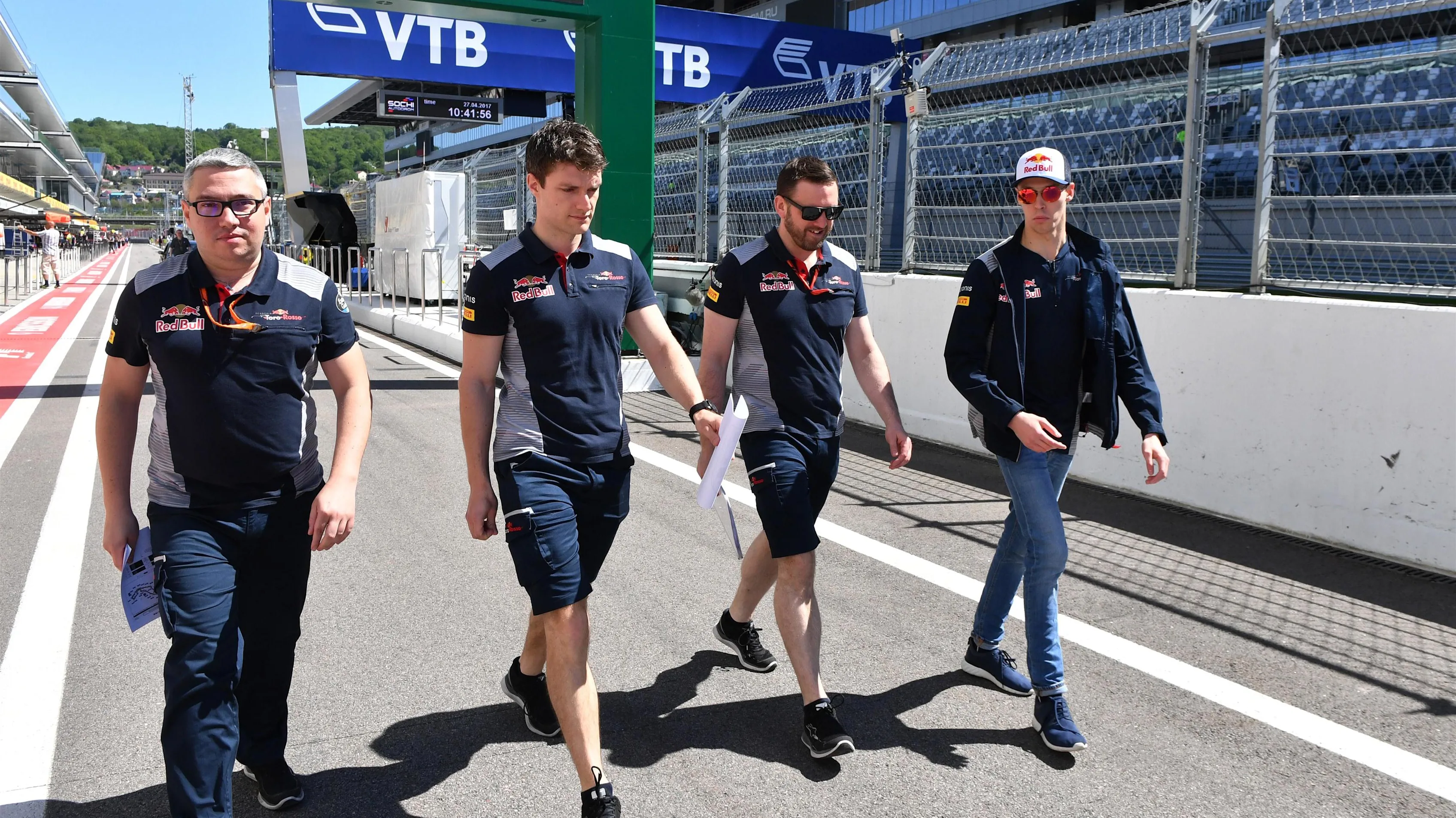 Daniil Kvyat (RUS) Scuderia Toro Rosso walks the track at Formula One World Championship, Rd4, Russian Grand Prix, Preparations, Sochi Autodrom, Sochi, Krasnodar Krai, Russia, Thursday 27 April 2017. © Sutton Motorsport Images