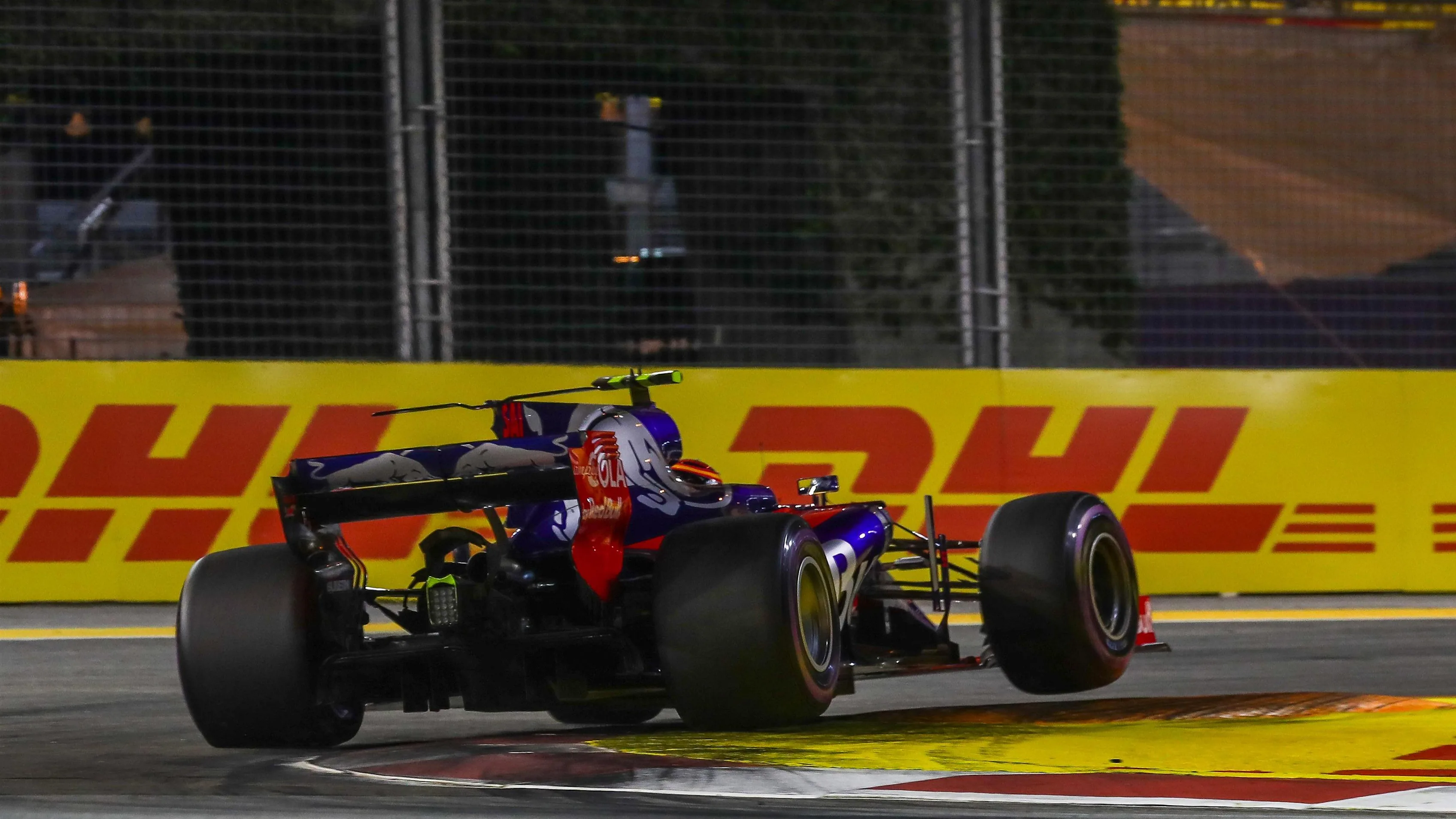Carlos Sainz (ESP) Scuderia Toro Rosso STR12 at Formula One World Championship, Rd14, Singapore Grand Prix, Qualifying, Marina Bay Street Circuit, Singapore, Saturday 16 September 2017. © Sutton Images