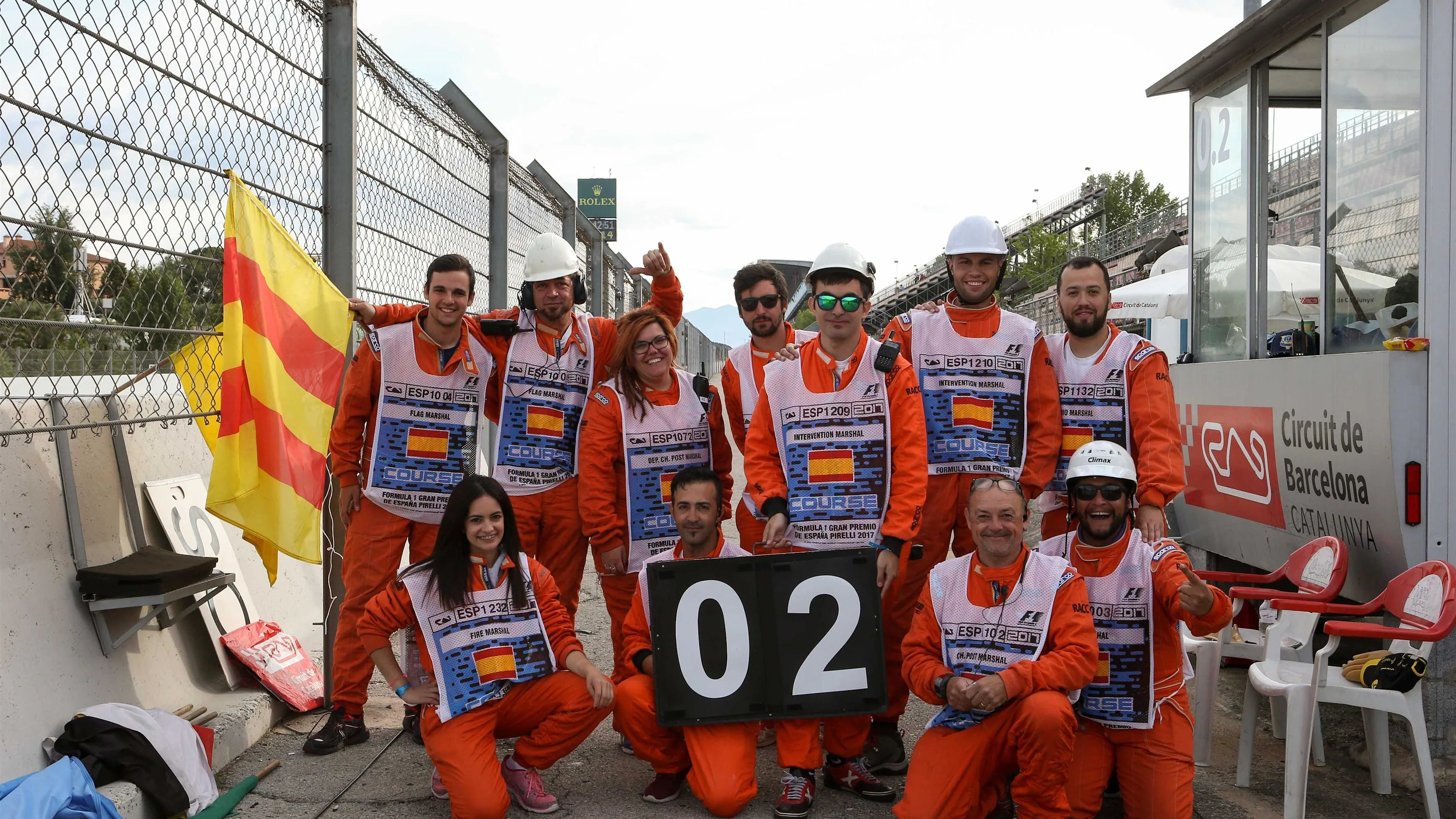 Marshals at Formula One World Championship, Rd5, Spanish Grand Prix, Race, Barcelona, Spain, Sunday 14 May 2017. © Sutton Motorsport Images