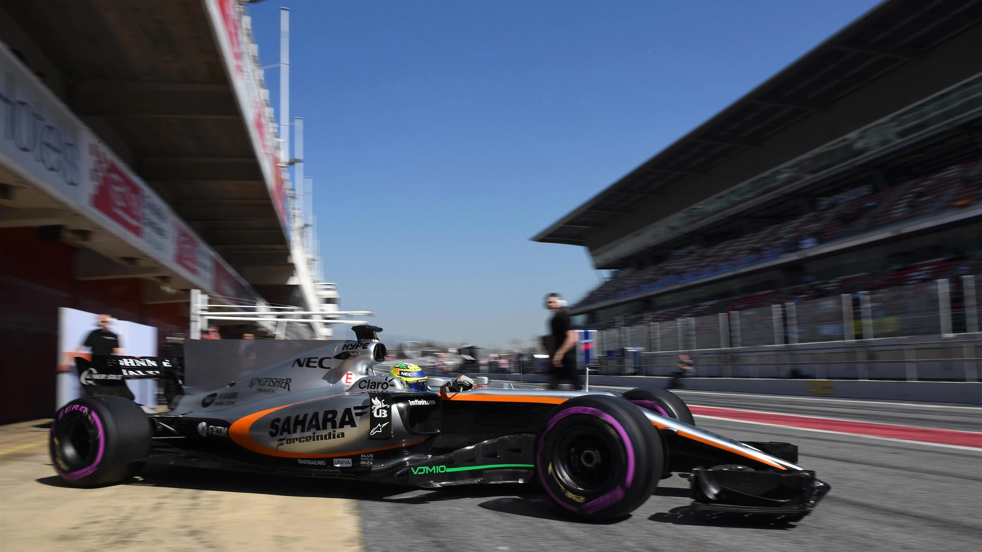 Sergio Perez (MEX) Force India VJM10 at Formula One Testing, Day Four, Barcelona, Spain, 10 March 2017. © Sutton Images
