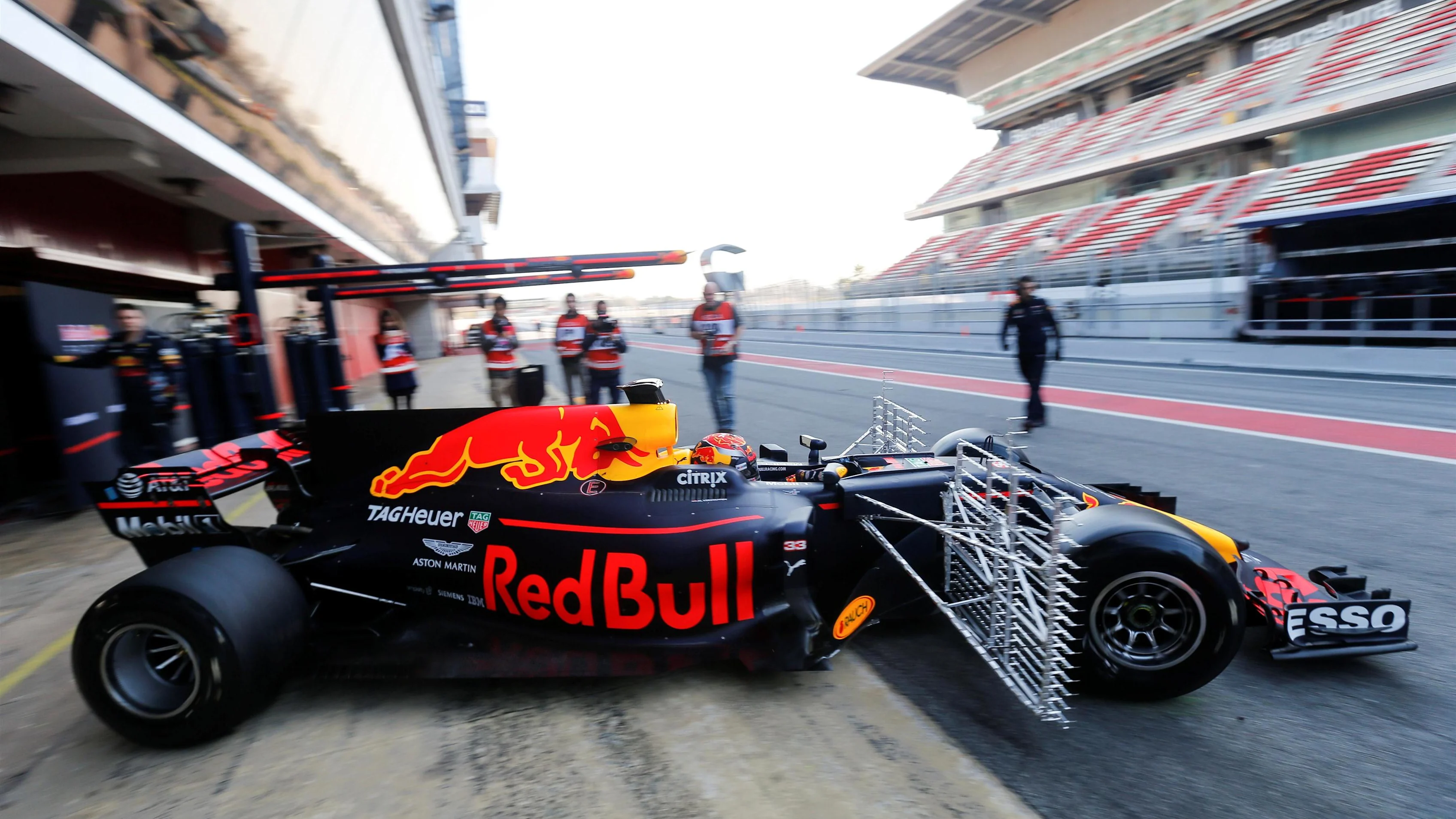 Max Verstappen (NED) Red Bull Racing RB13 with aero sensors at Formula One Testing, Day Four, Barcelona, Spain, 10 March 2017. © Sutton Images