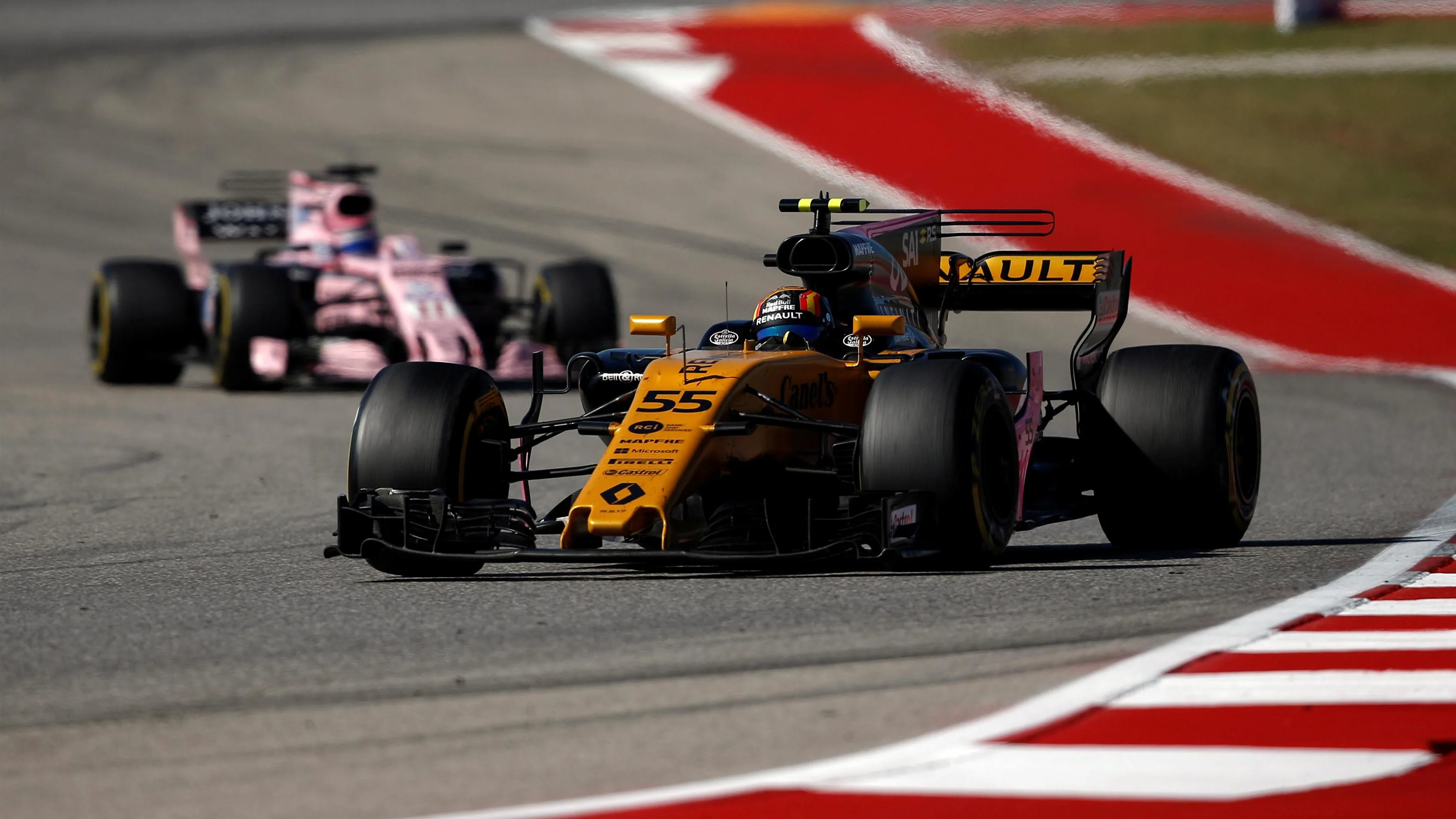 Carlos Sainz jr (ESP) Renault Sport F1 Team RS17 at Formula One World Championship, Rd17, United