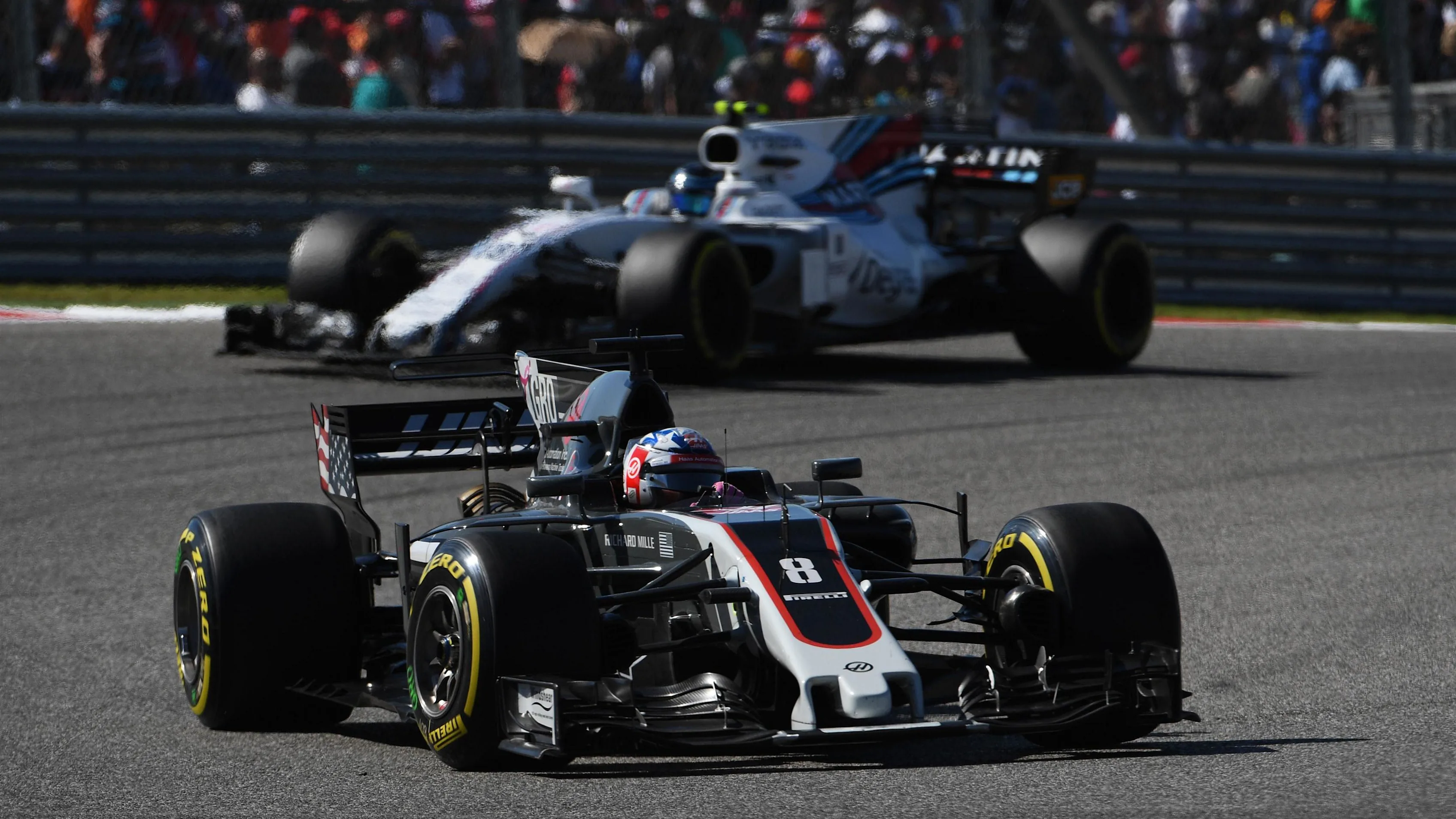 Romain Grosjean (FRA) Haas VF-17 at Formula One World Championship, Rd17, United States Grand Prix, Race, Circuit of the Americas, Austin, Texas, USA, Sunday 22 October 2017. © Mark Sutton/Sutton Images