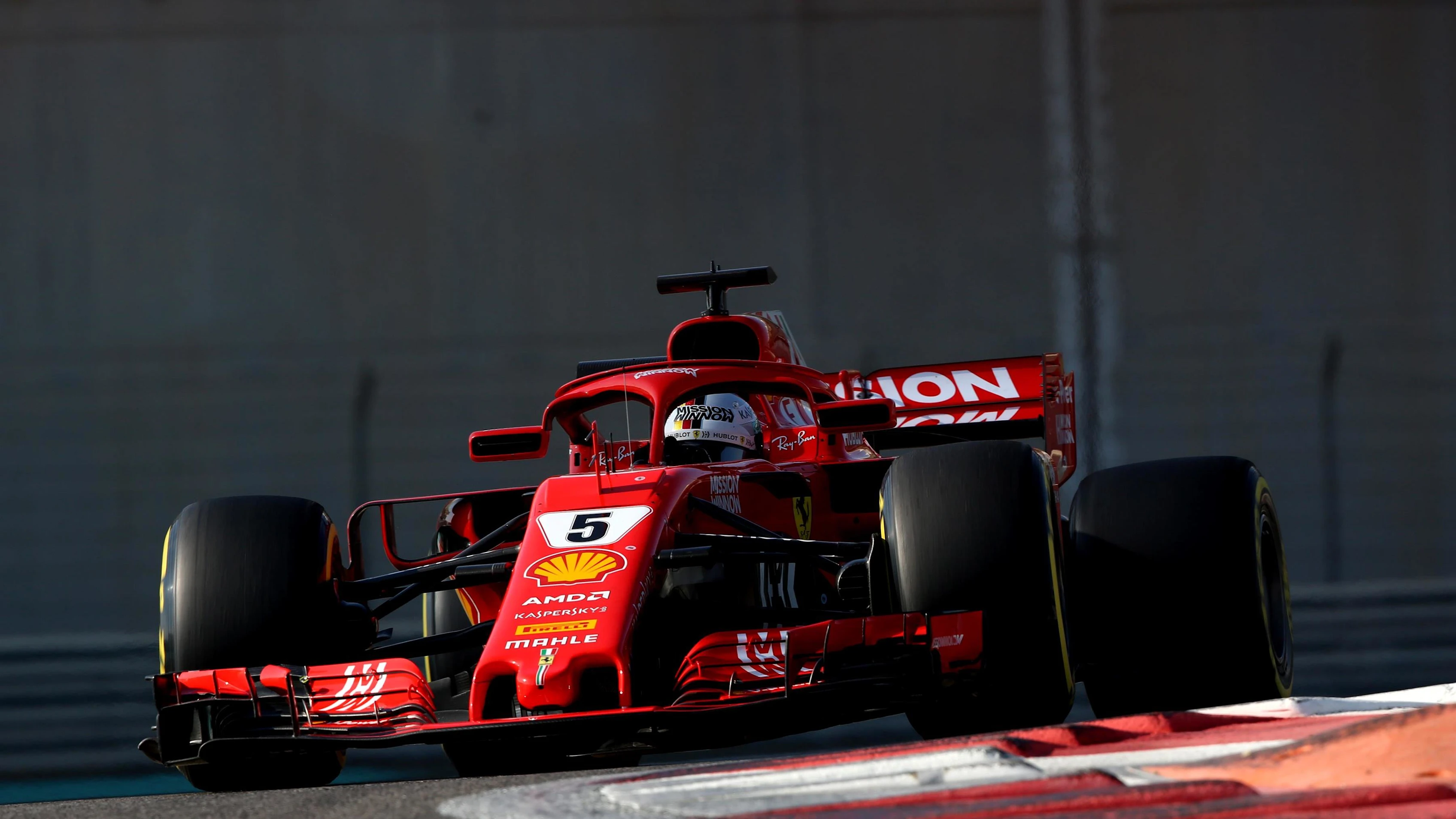 Sebastian Vettel, Ferrari SF71H at Formula One Testing, Day One, Yas Marina Circuit, Abu Dhabi,