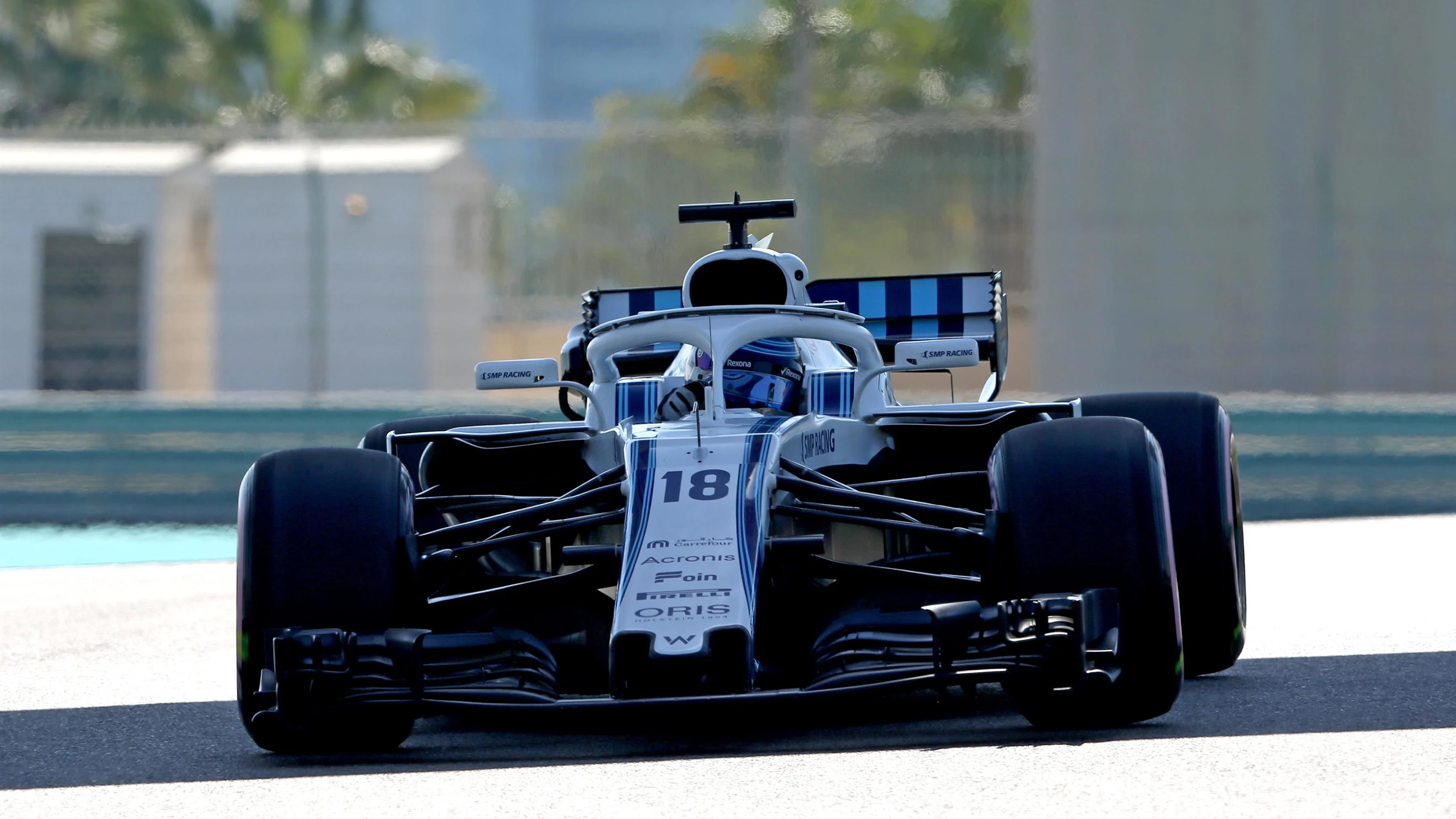 Lance Stroll, Williams FW41 at Formula One World Championship, Rd21, Abu Dhabi Grand Prix, Practice, Yas Marina Circuit, Abu Dhabi, UAE, Friday 23 November 2018.