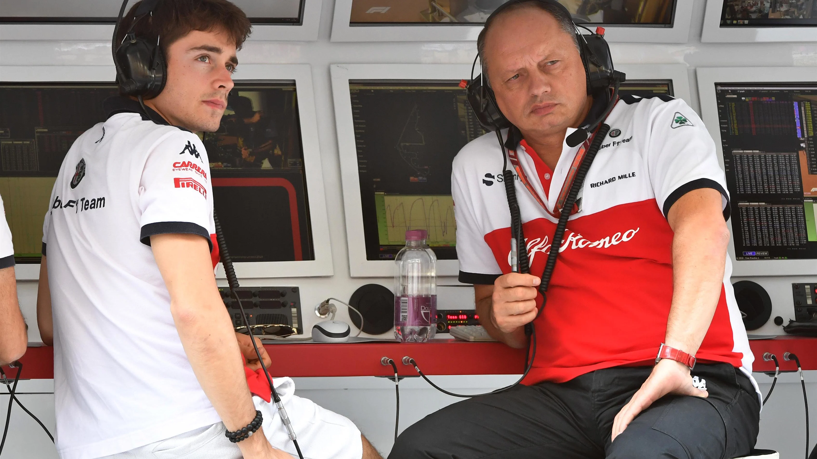 Charles Leclerc, Alfa Romeo Sauber F1 Team and Frederic Vasseur, Alfa Romeo Sauber F1 Team, Team