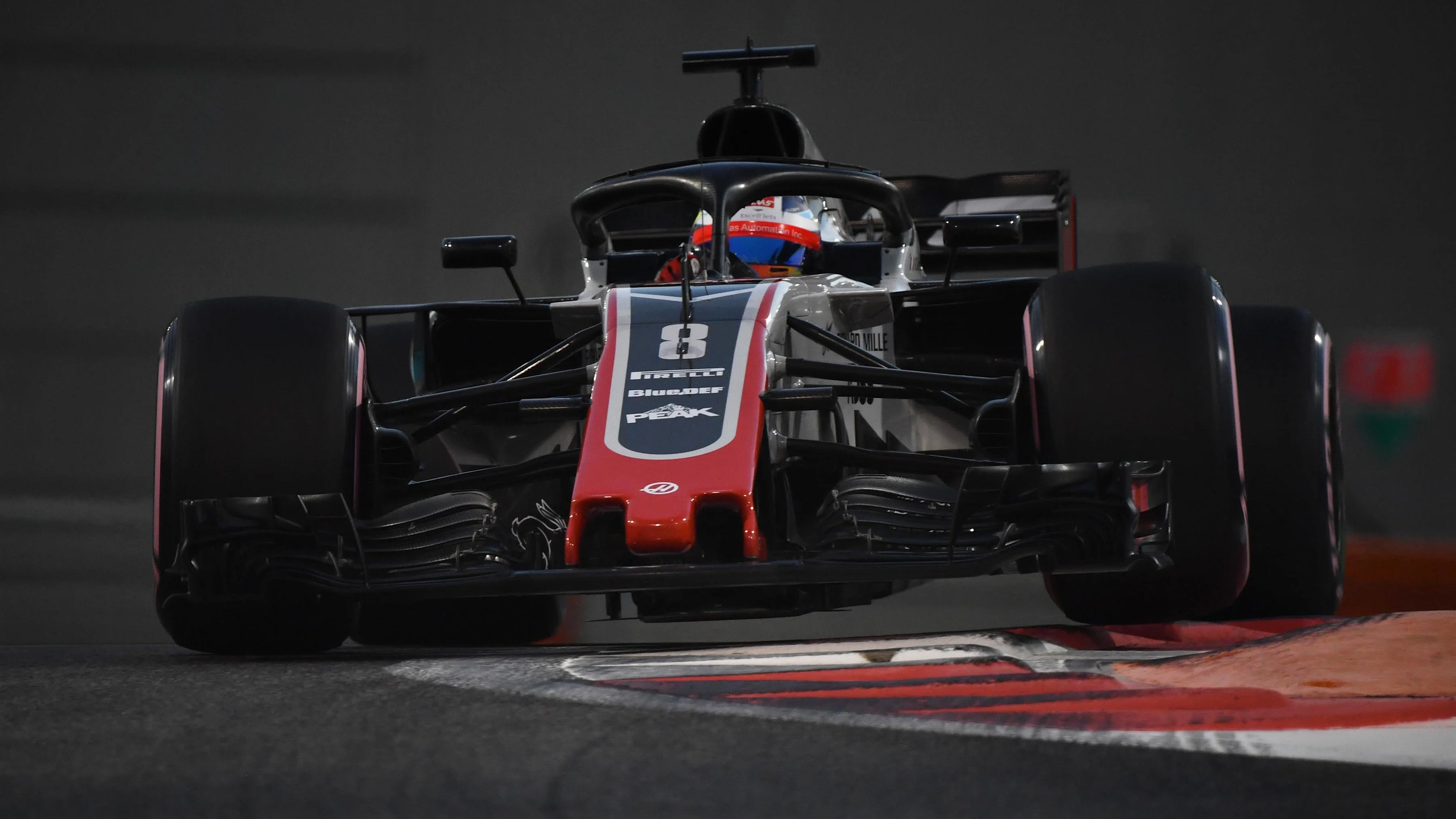 Romain Grosjean, Haas F1 Team VF-18 at Formula One World Championship, Rd21, Abu Dhabi Grand Prix,