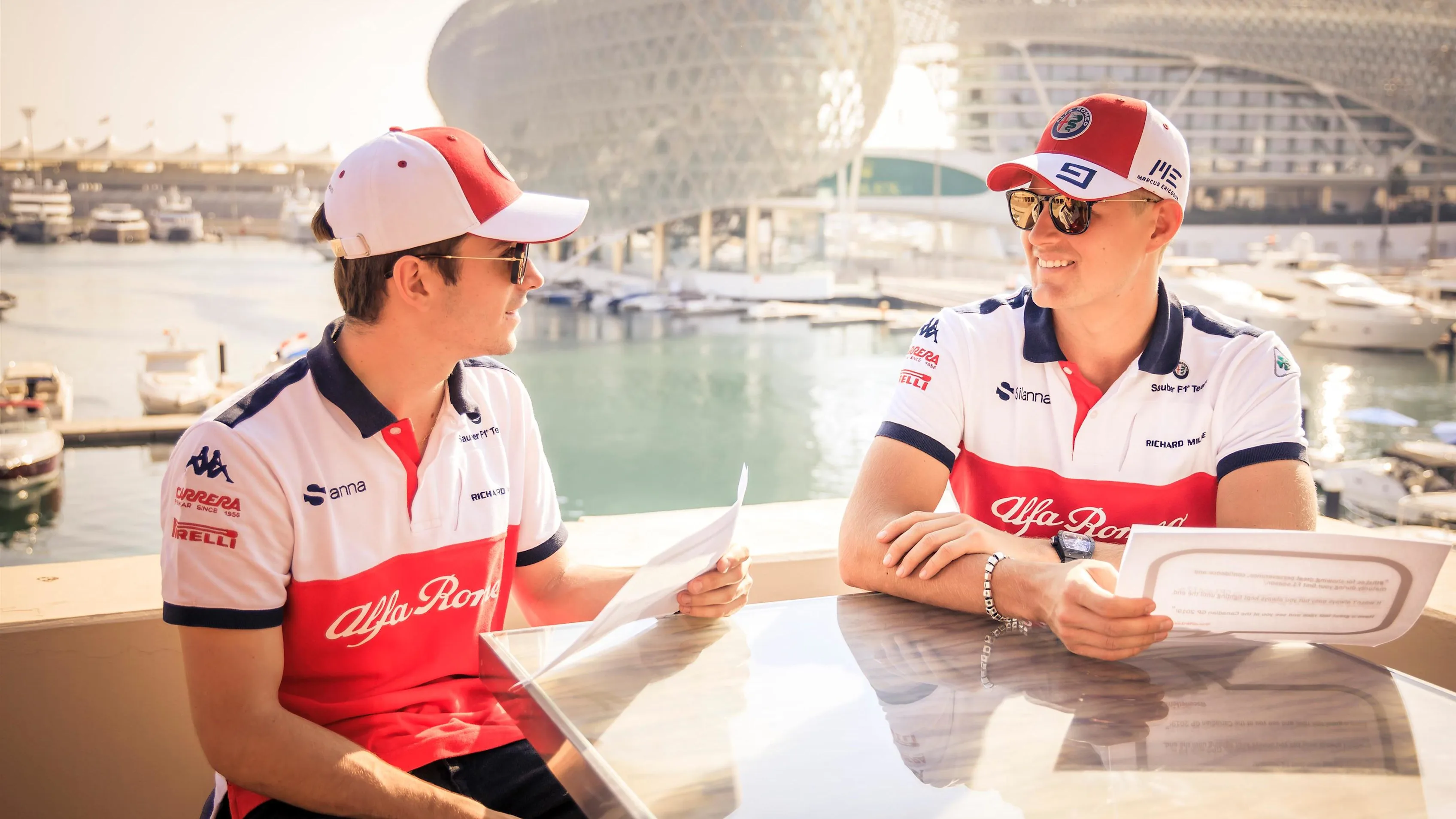 Marcus Ericsson, Alfa Romeo Sauber F1 Team and Charles Leclerc, Alfa Romeo Sauber F1 Team at