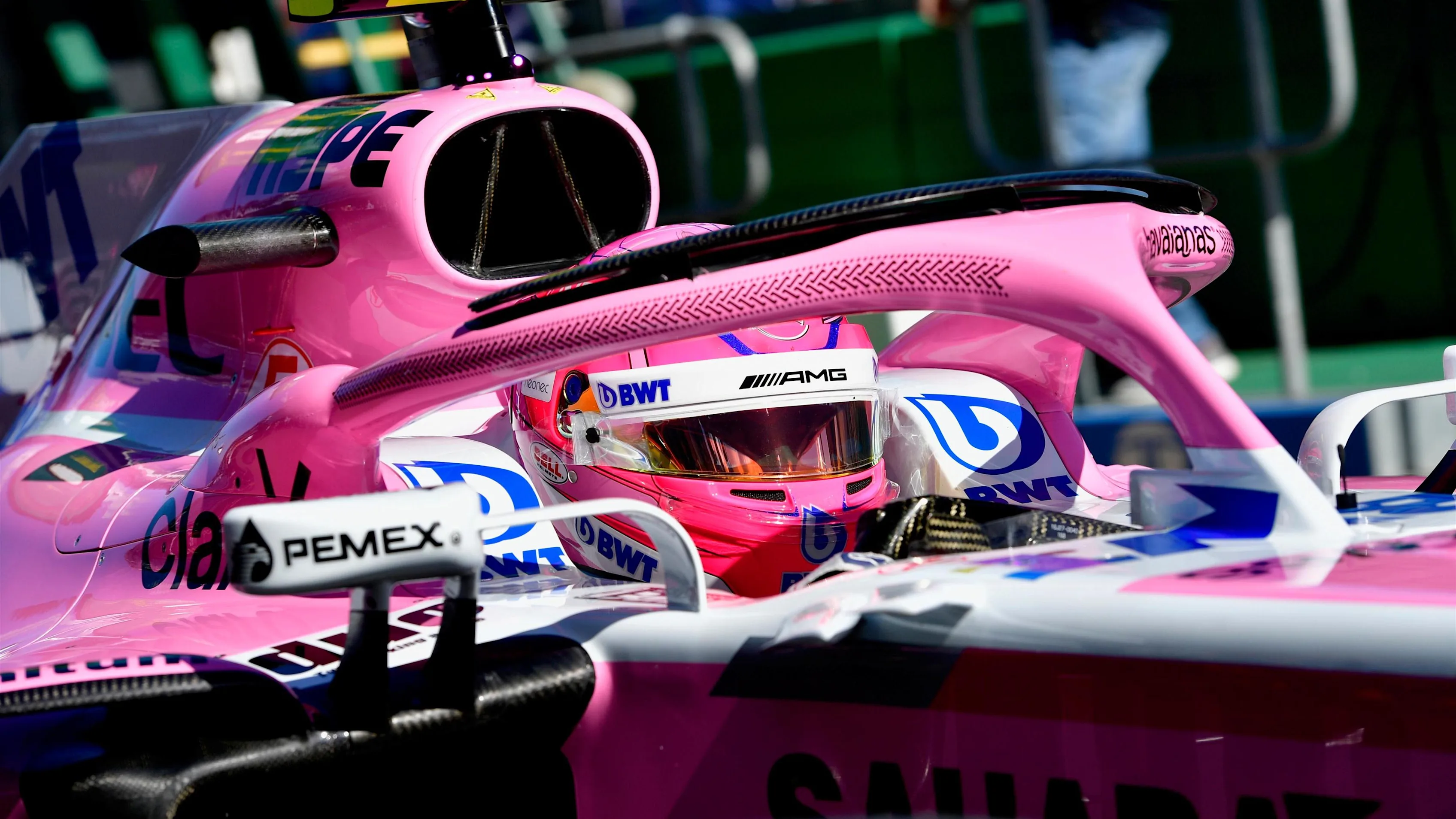 Esteban Ocon (FRA) Force India VJM11 at Formula One World Championship, Rd1, Australian Grand Prix, Race, Melbourne, Australia, Sunday 25 March 2018. © Jerry Andre/Sutton Images