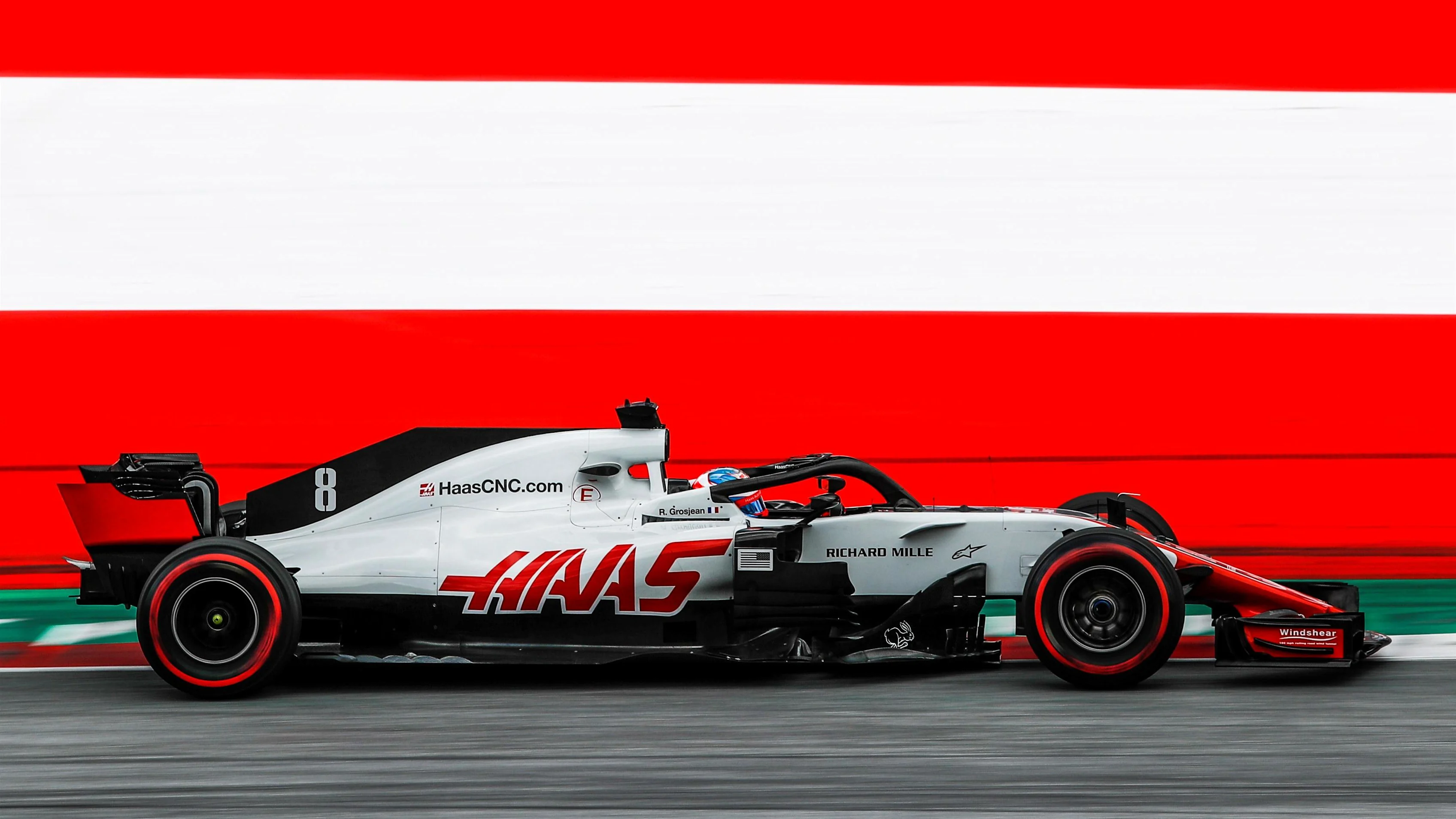 Romain Grosjean (FRA) Haas VF-18 at Formula One World Championship, Rd9, Austrian Grand Prix,