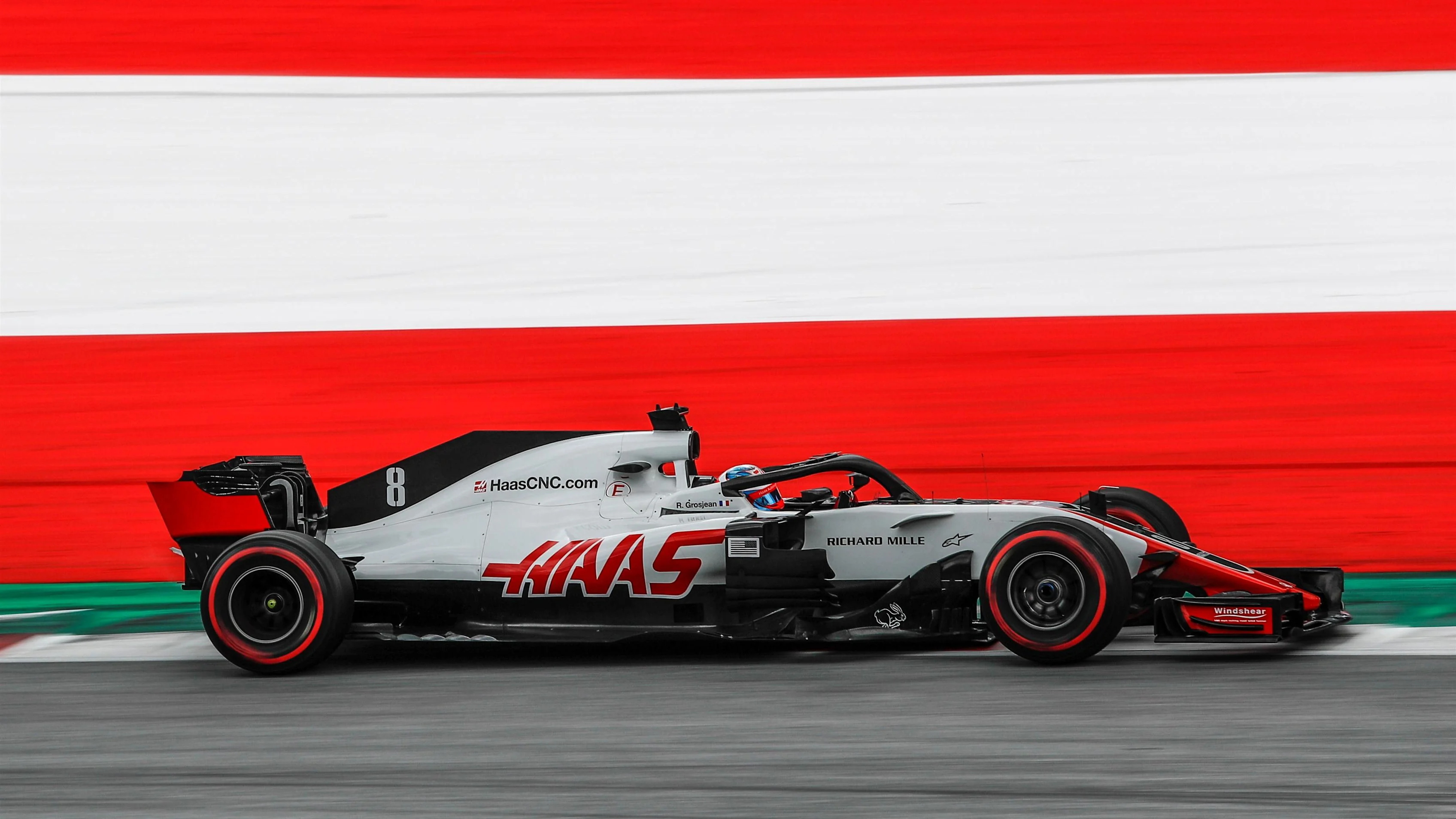 Romain Grosjean (FRA) Haas VF-18 at Formula One World Championship, Rd9, Austrian Grand Prix,