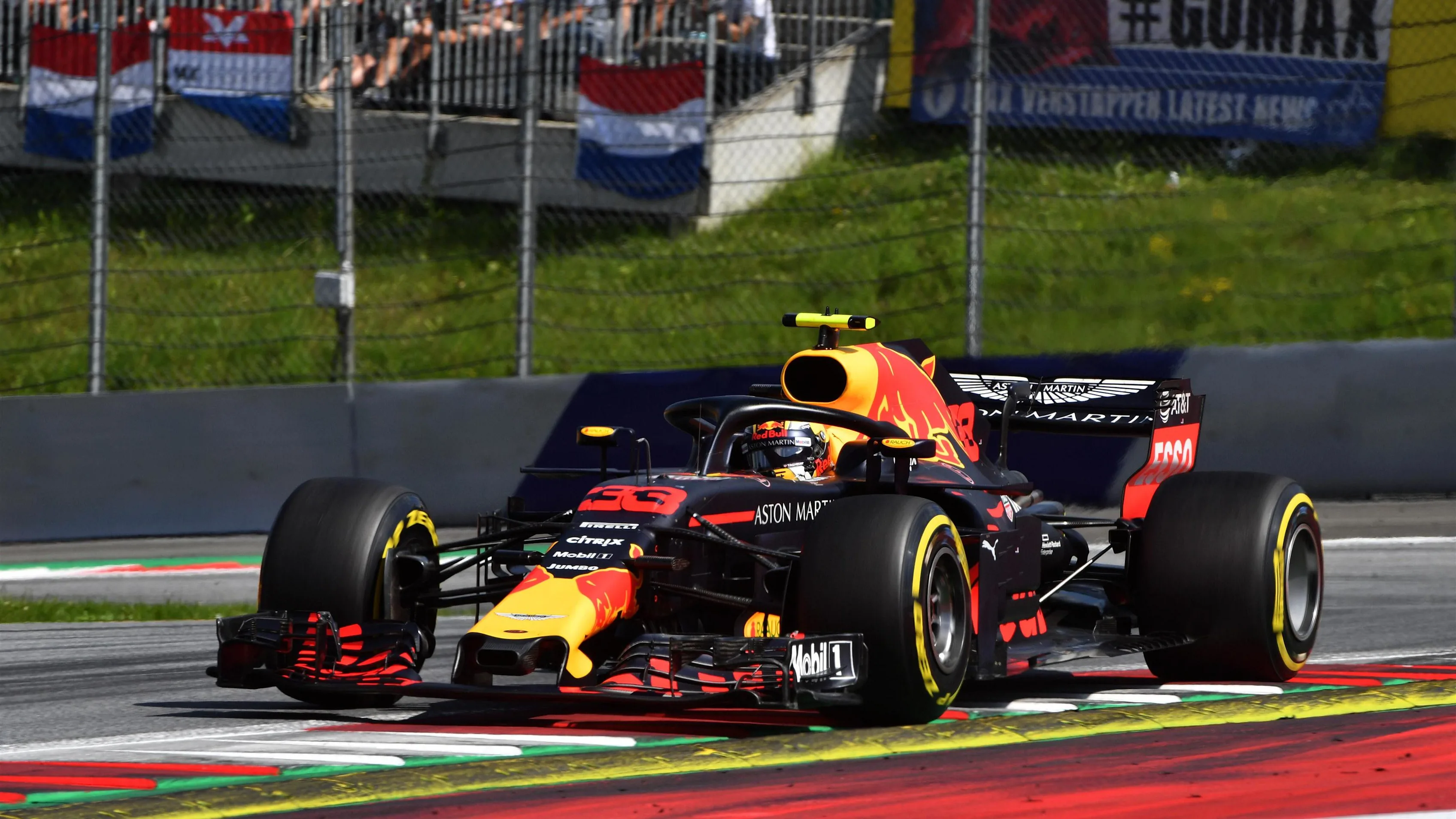 Max Verstappen (NED) Red Bull Racing RB14 at Formula One World Championship, Rd9, Austrian Grand