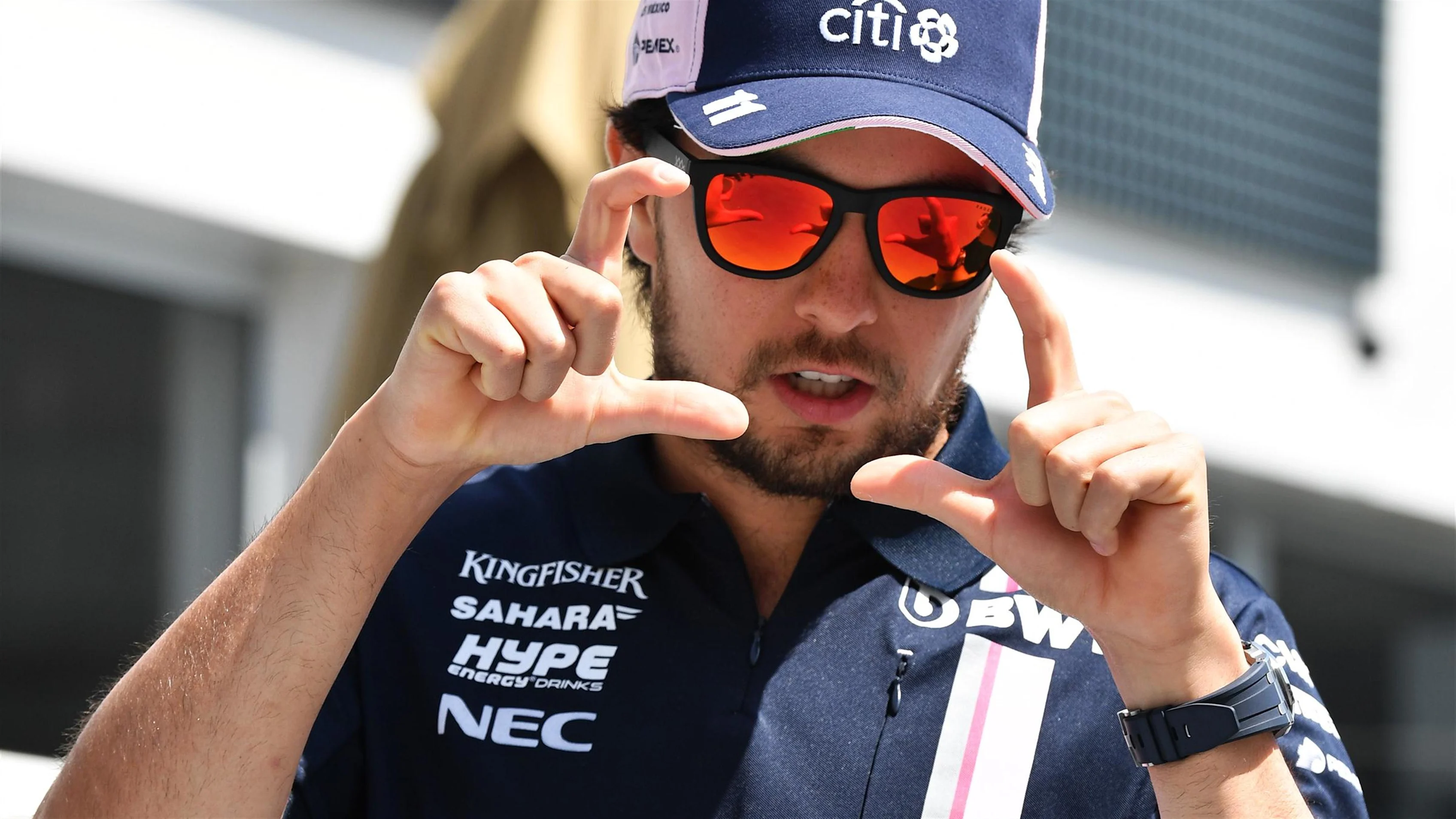 Sergio Perez (MEX) Force India at Formula One World Championship, Rd4, Azerbaijan Grand Prix, Practice, Baku City Circuit, Baku, Azerbaijan, Friday 27 April 2018. © Mark Sutton/Sutton Images