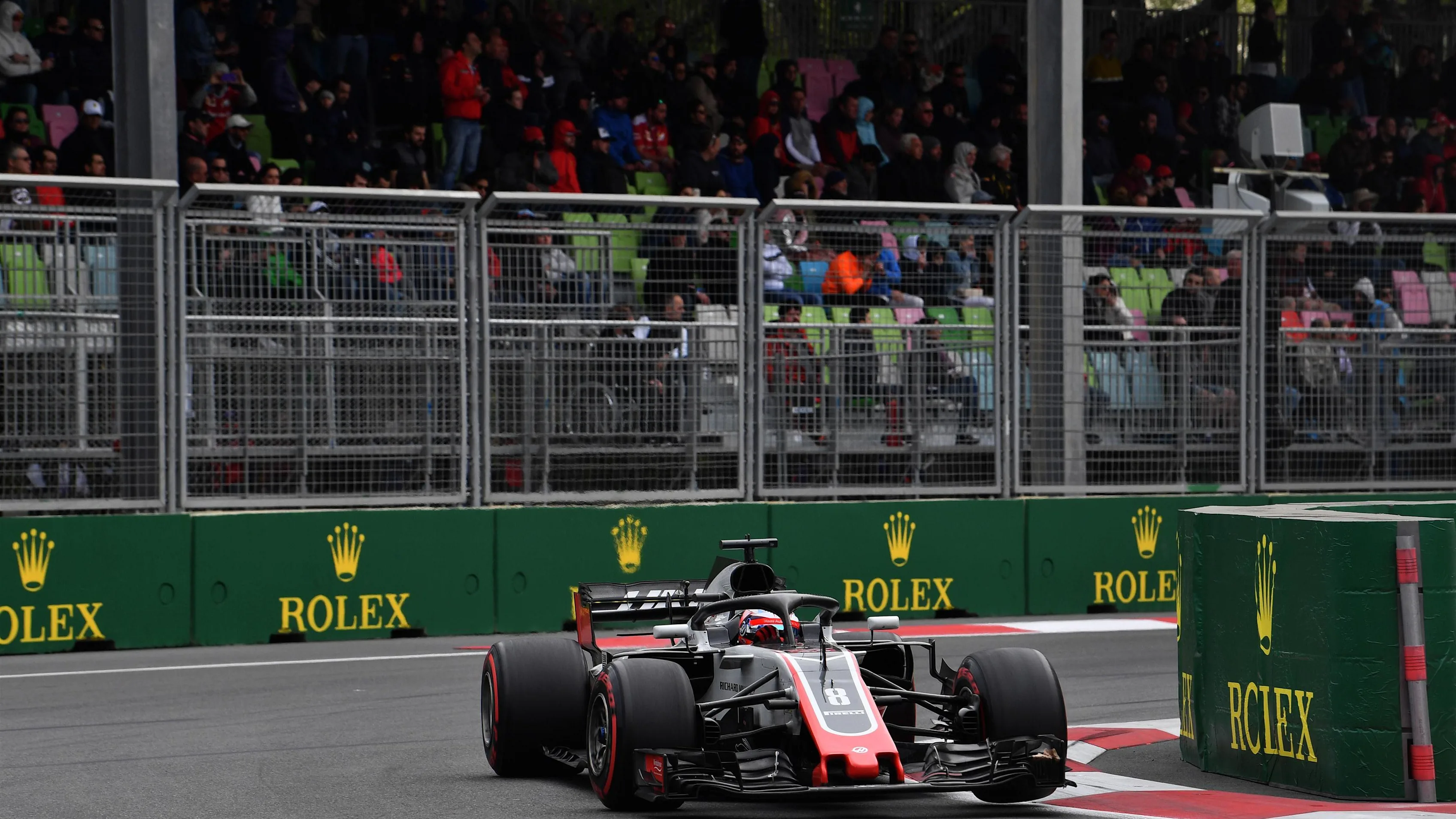 Romain Grosjean (FRA) Haas VF-18 at Formula One World Championship, Rd4, Azerbaijan Grand Prix, Race, Baku City Circuit, Baku, Azerbaijan, Sunday 29 April 2018. © Mark Sutton/Sutton Images