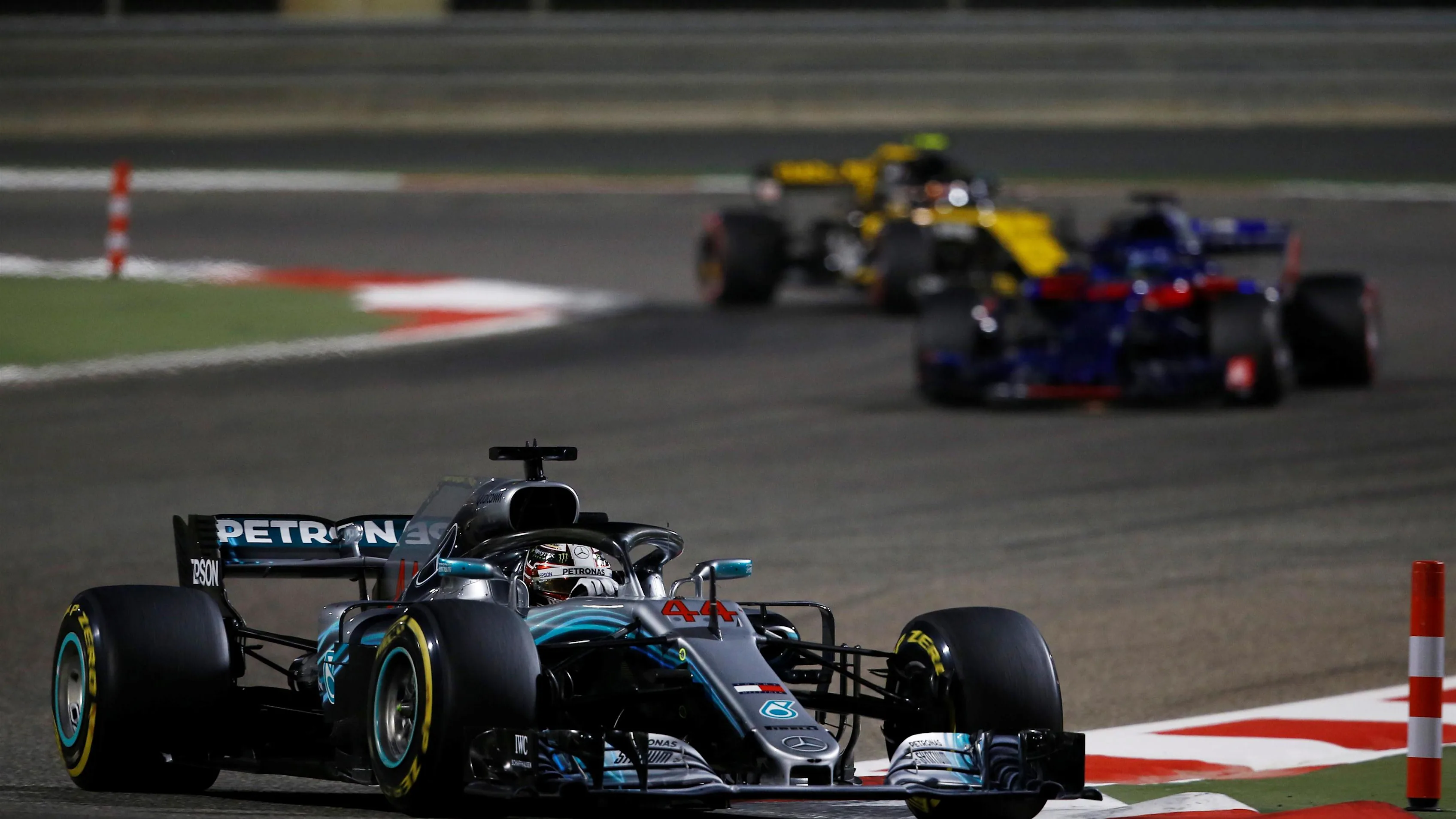 Lewis Hamilton (GBR) Mercedes-AMG F1 W09 EQ Power+ at Formula One World Championship, Rd2, Bahrain Grand Prix, Race, Bahrain International Circuit, Sakhir, Bahrain, Sunday 8 April 2018. © Manuel Goria/Sutton Images