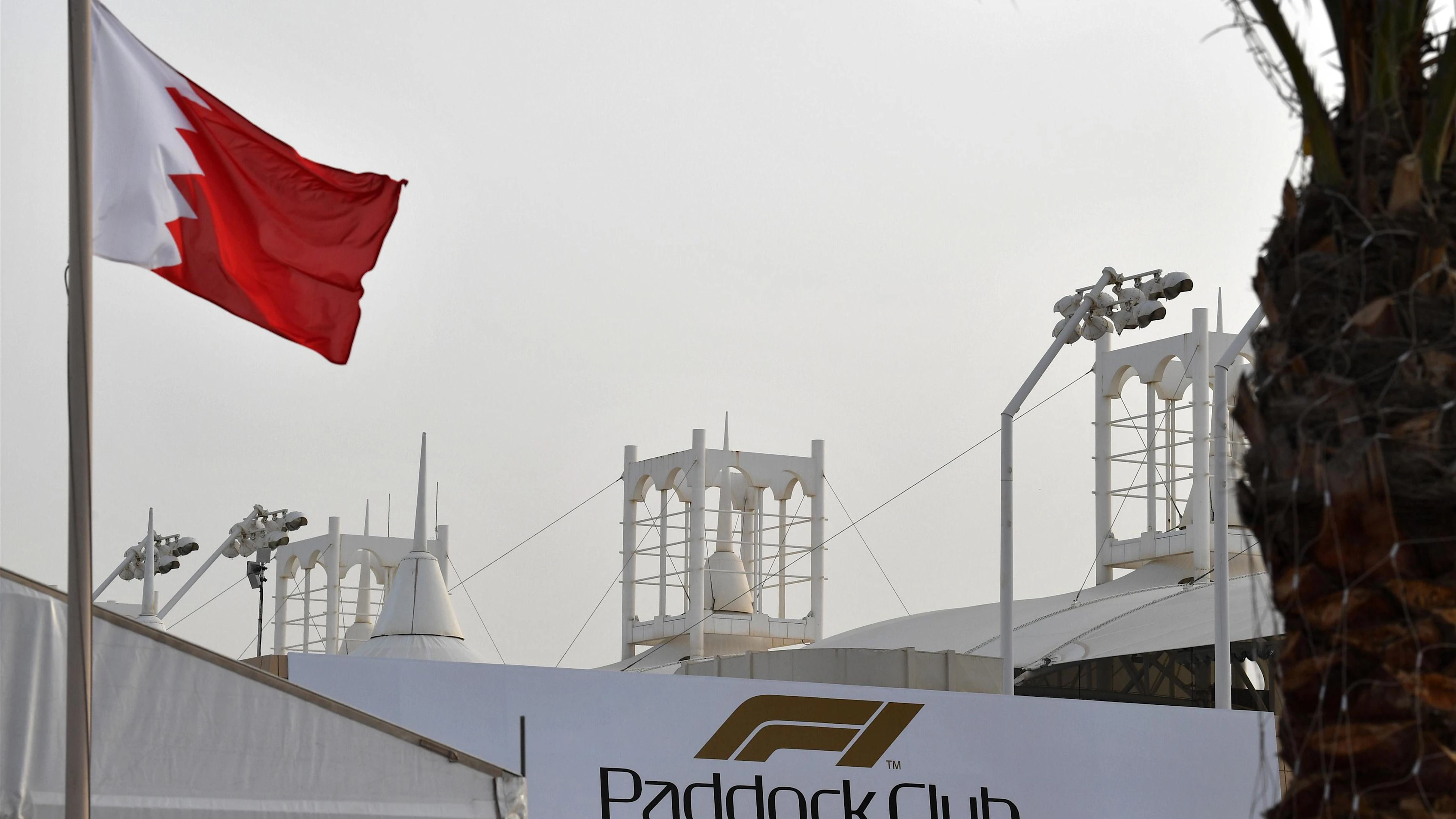 Paddock Club and Bahrain flag at Formula One World Championship, Rd2, Bahrain Grand Prix,