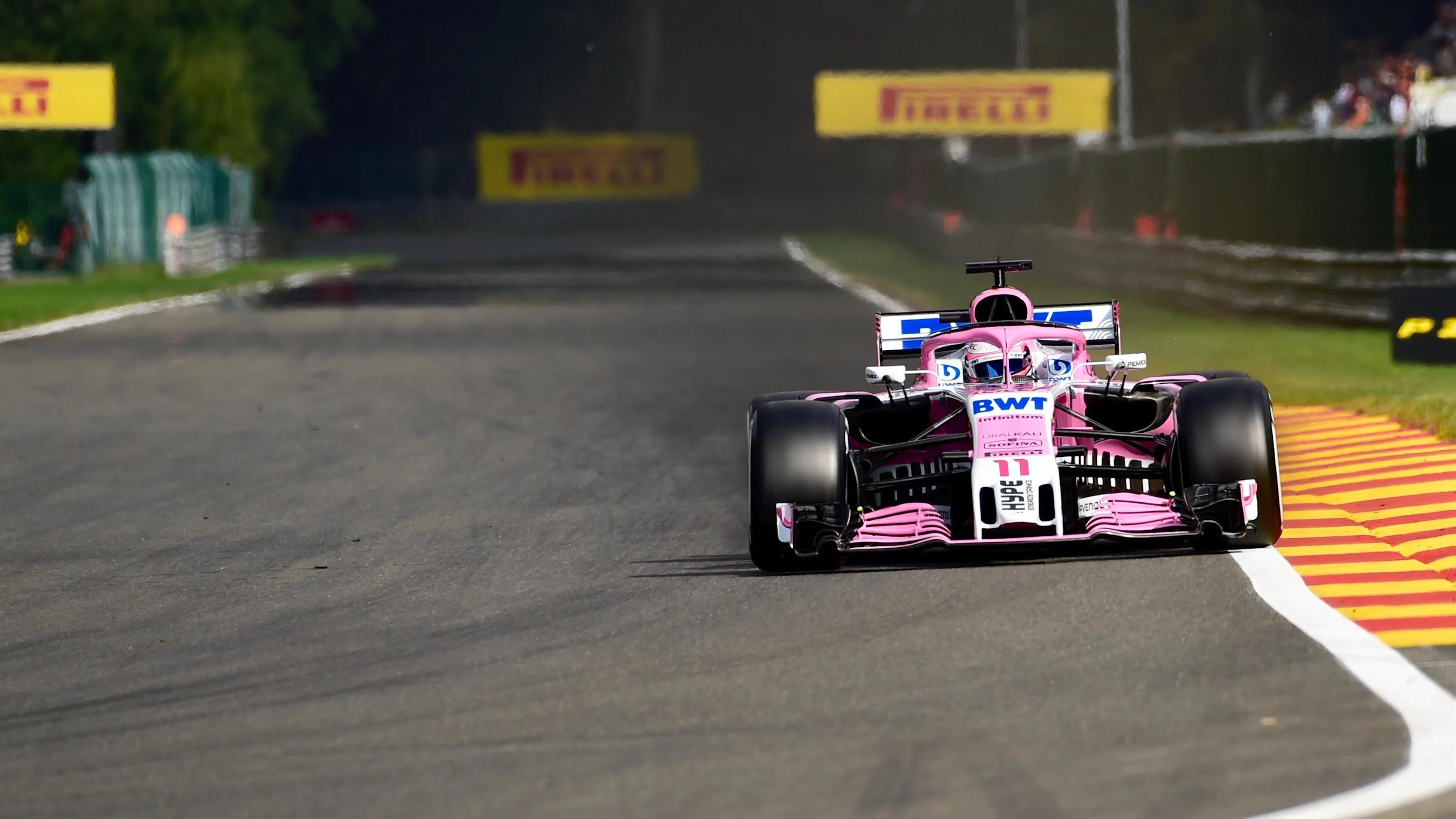 Sergio Perez, Racing Point Force India VJM11 at Formula One World Championship, Rd13, Belgian Grand