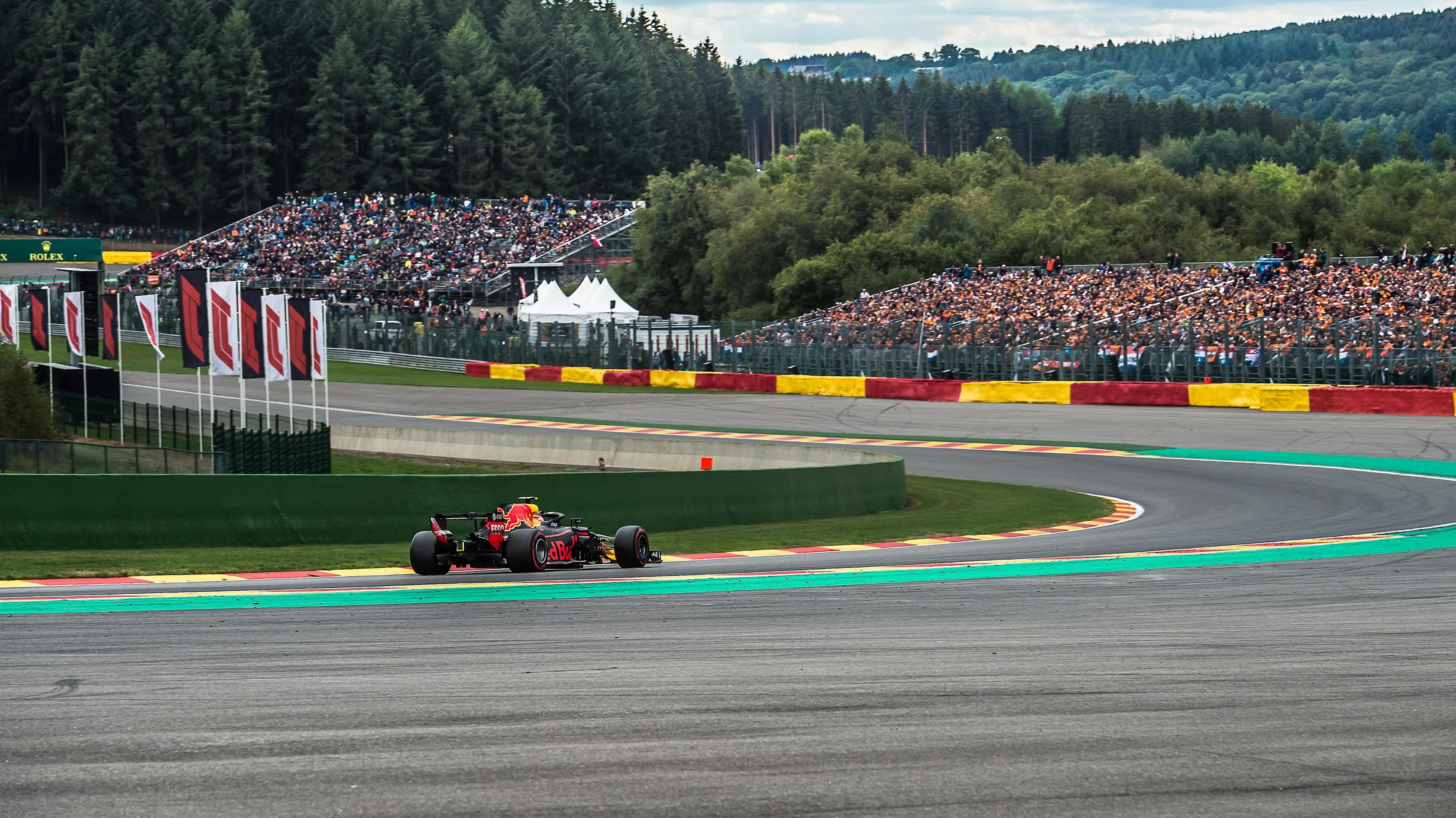 Max Verstappen, Red Bull Racing RB14 infront of fans at Formula One World Championship, Rd13,