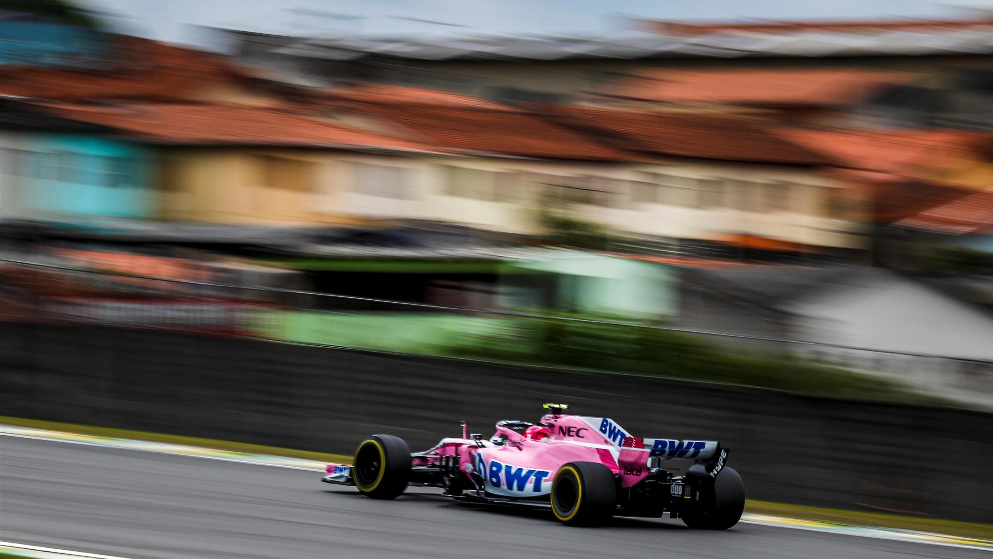 Esteban Ocon, Racing Point Force India VJM11 at Formula One World Championship, Rd20, Brazilian