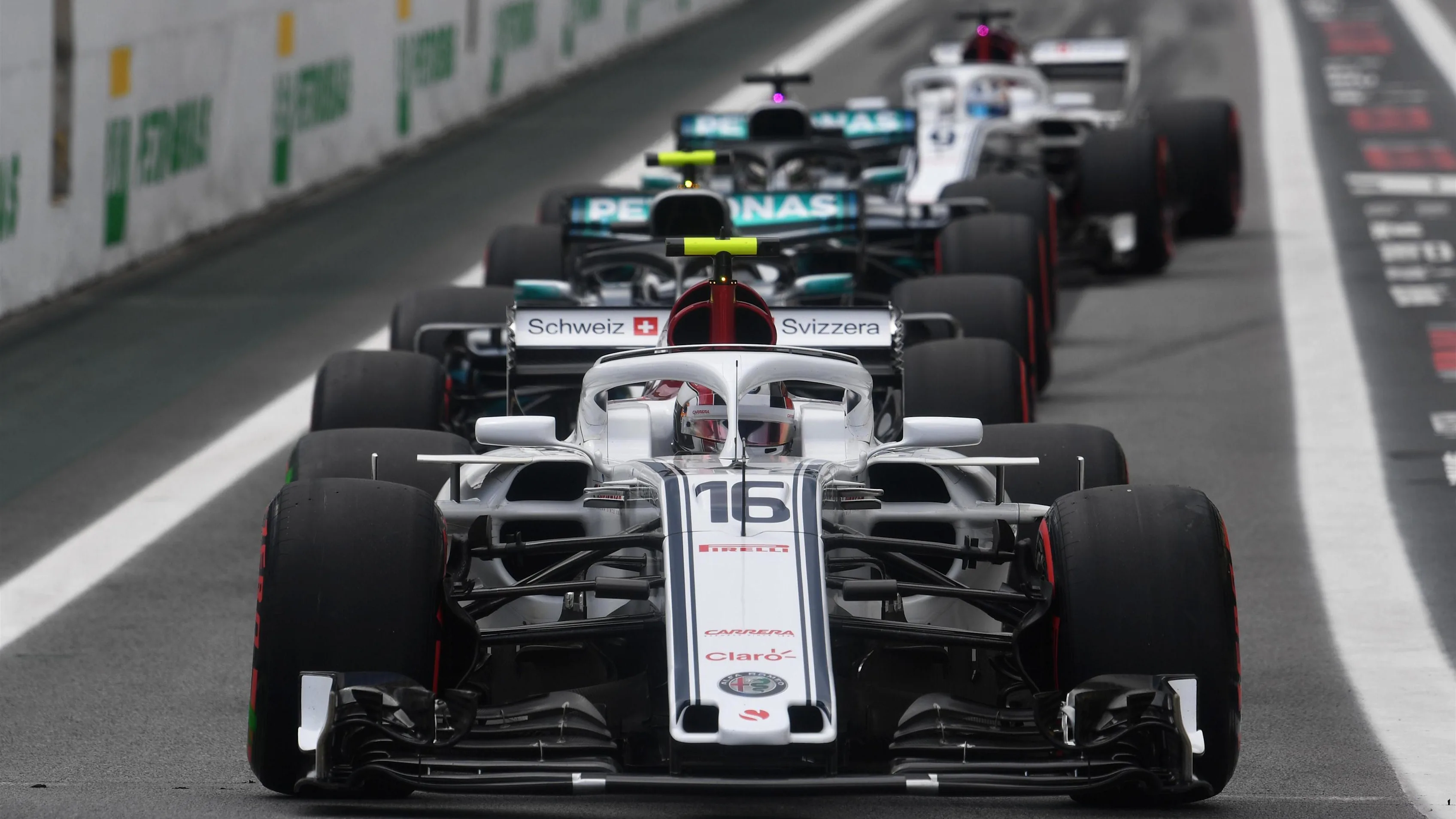 Charles Leclerc, Alfa Romeo Sauber C37 at Formula One World Championship, Rd20, Brazilian Grand