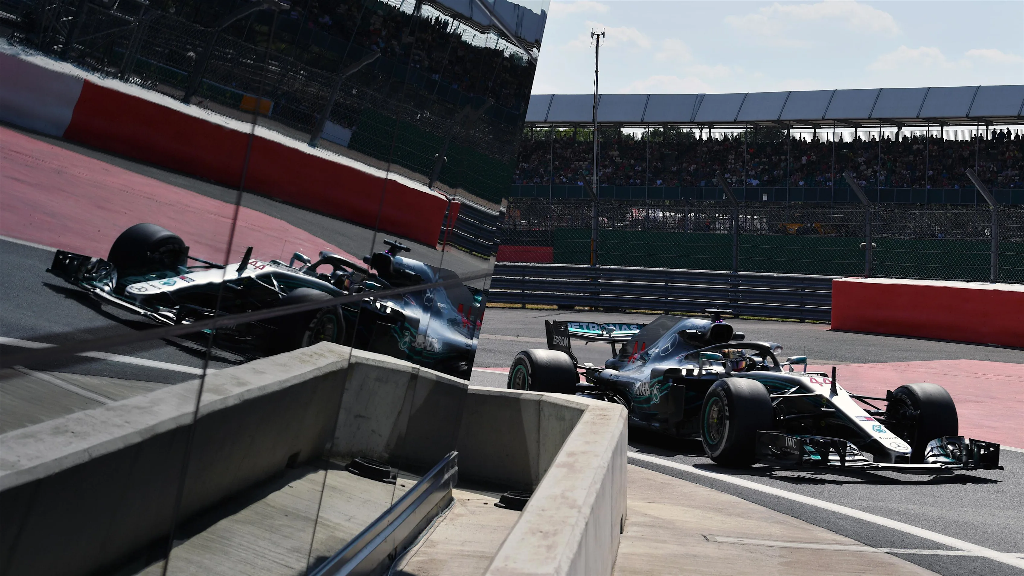 Lewis Hamilton (GBR) Mercedes-AMG F1 W09 EQ Power+ at Formula One World Championship, Rd10, British